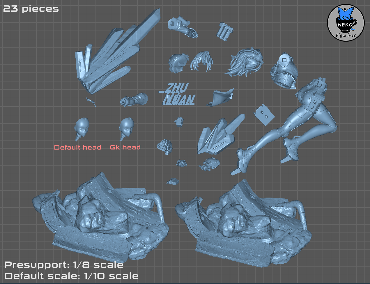 Zhu Yuan - Zenless Zone Zero ZZZ | Custom Statue 3D printed figure