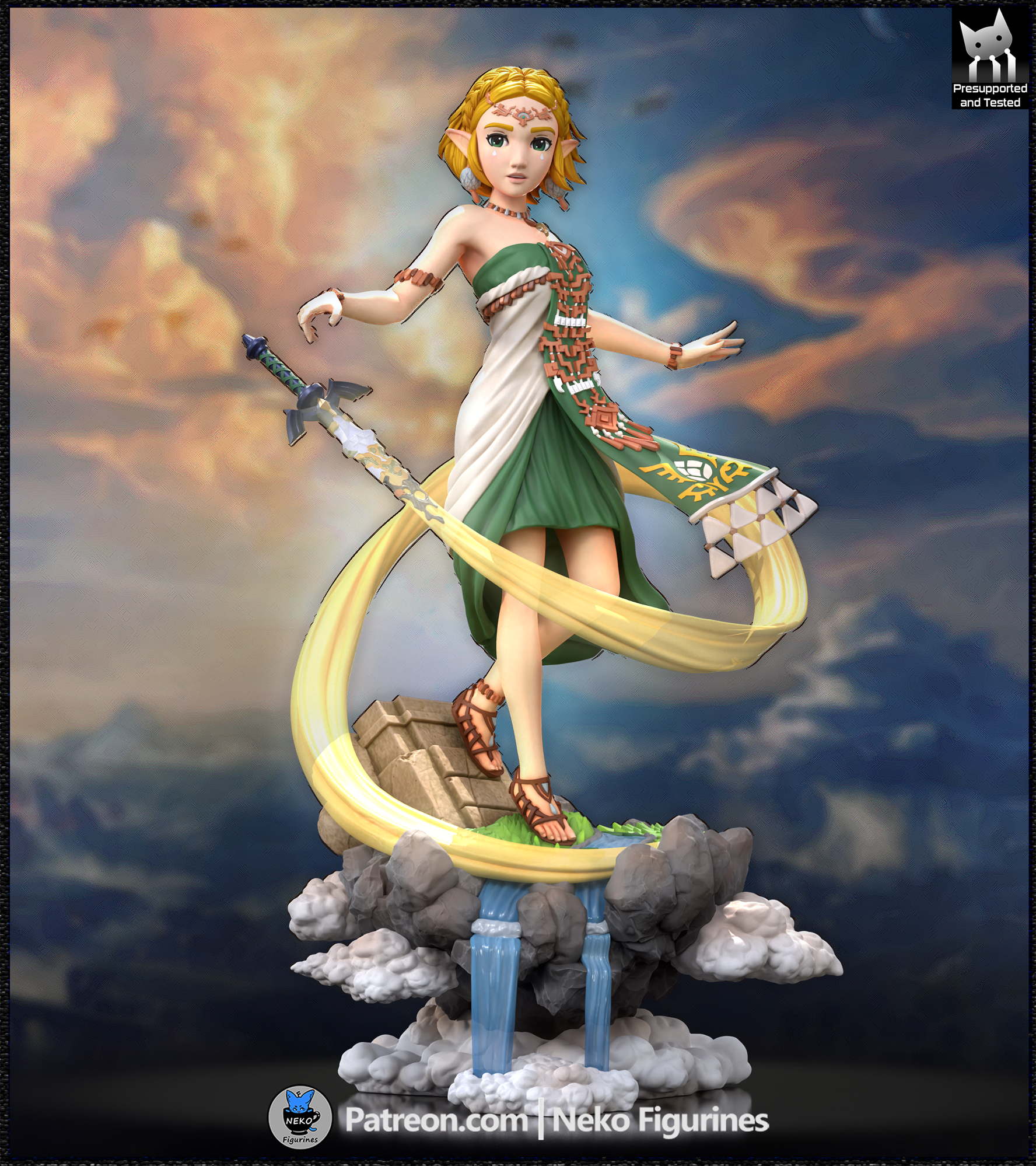 Princess Zelda – Zelda Tears of the Kingdom | Custom Statue 3D printed figure