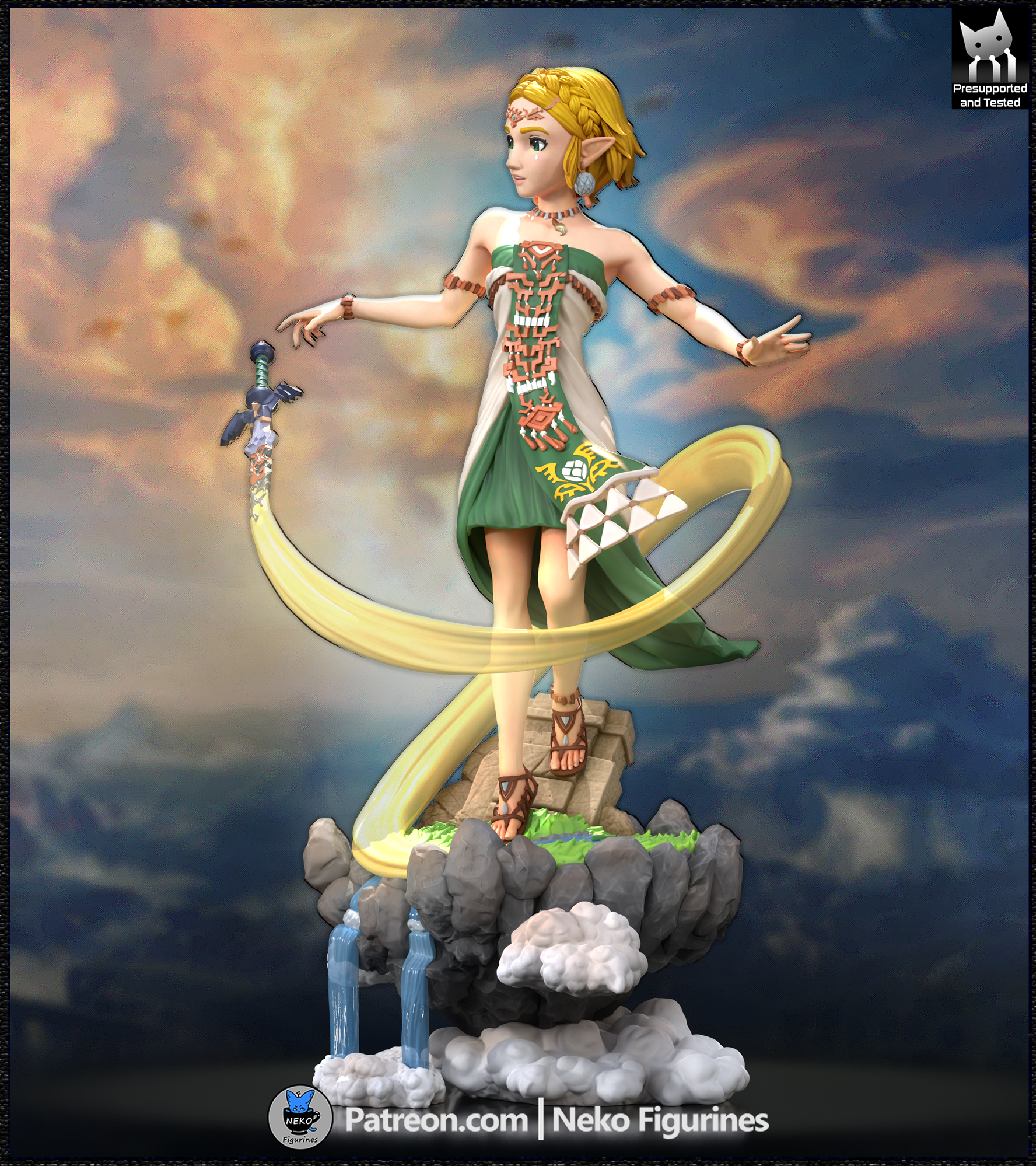 Princess Zelda – Zelda Tears of the Kingdom | Custom Statue 3D printed figure