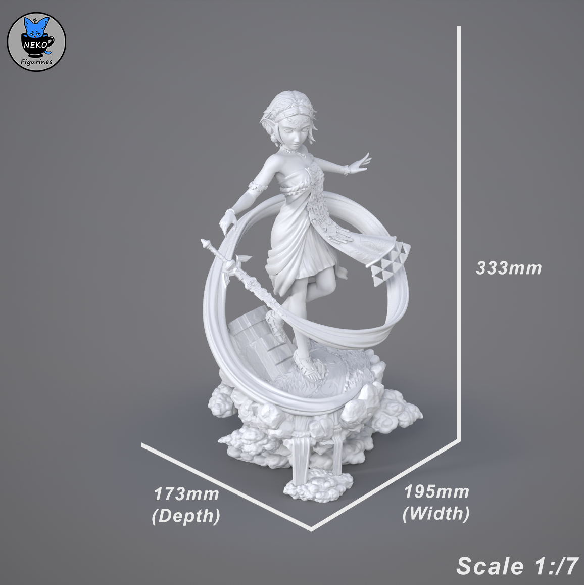 Princess Zelda – Zelda Tears of the Kingdom | Custom Statue 3D printed figure