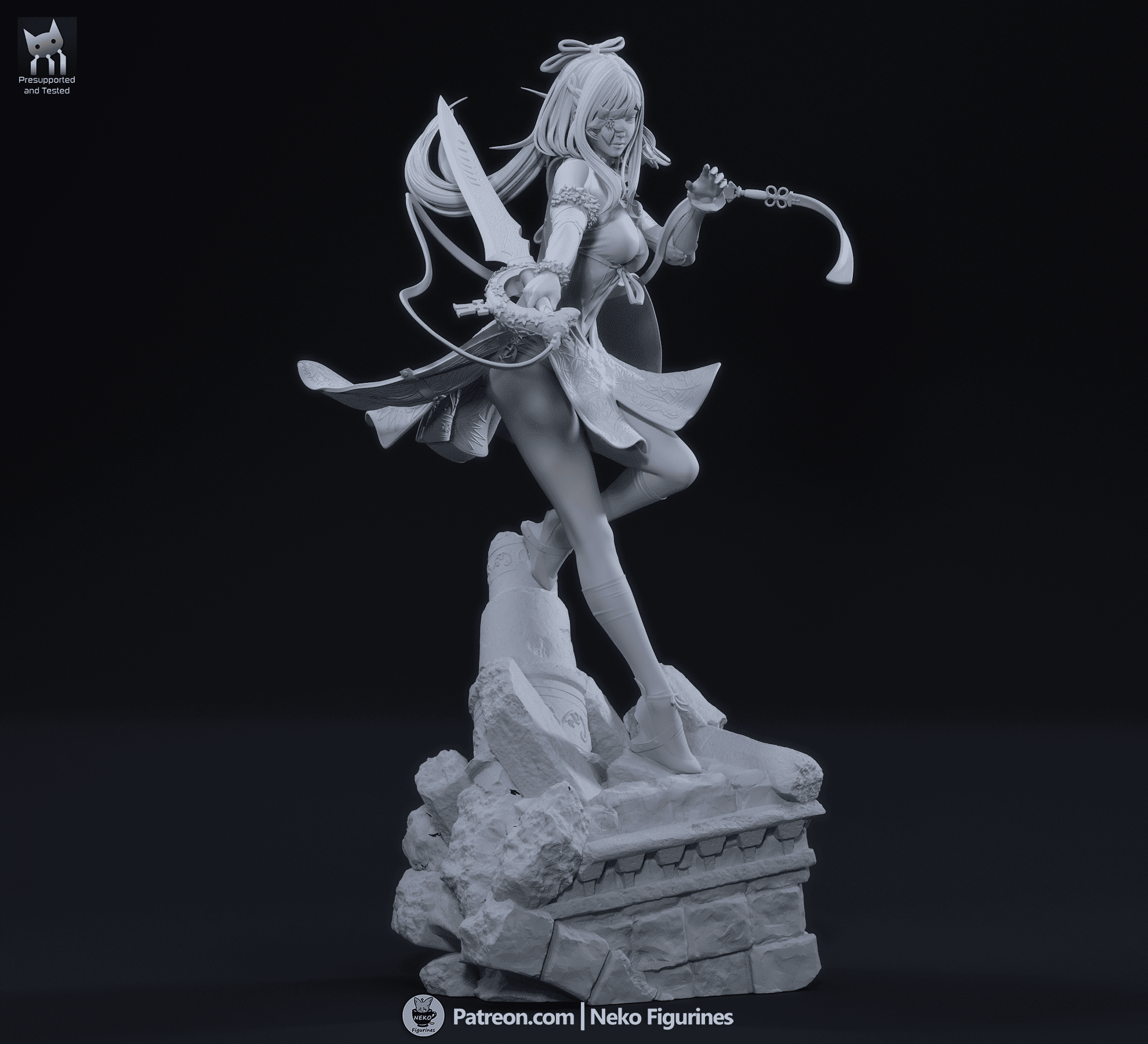 Zero - Drakengard | Custom Statue 3D printed figure