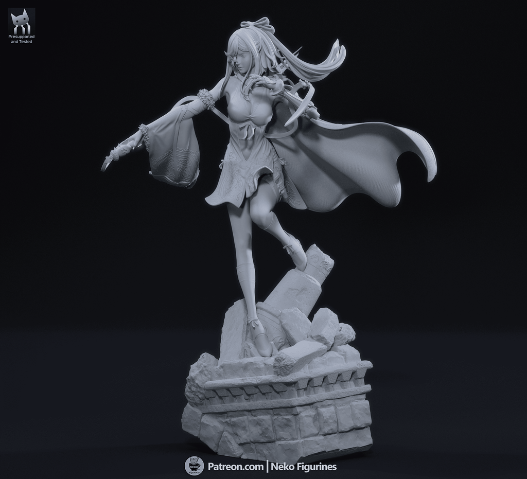 Zero - Drakengard | Custom Statue 3D printed figure