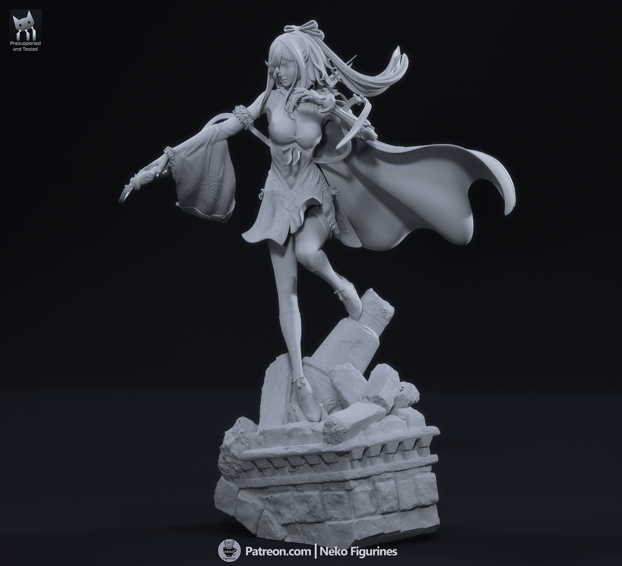 Zero - Drakengard | Custom Statue 3D printed figure