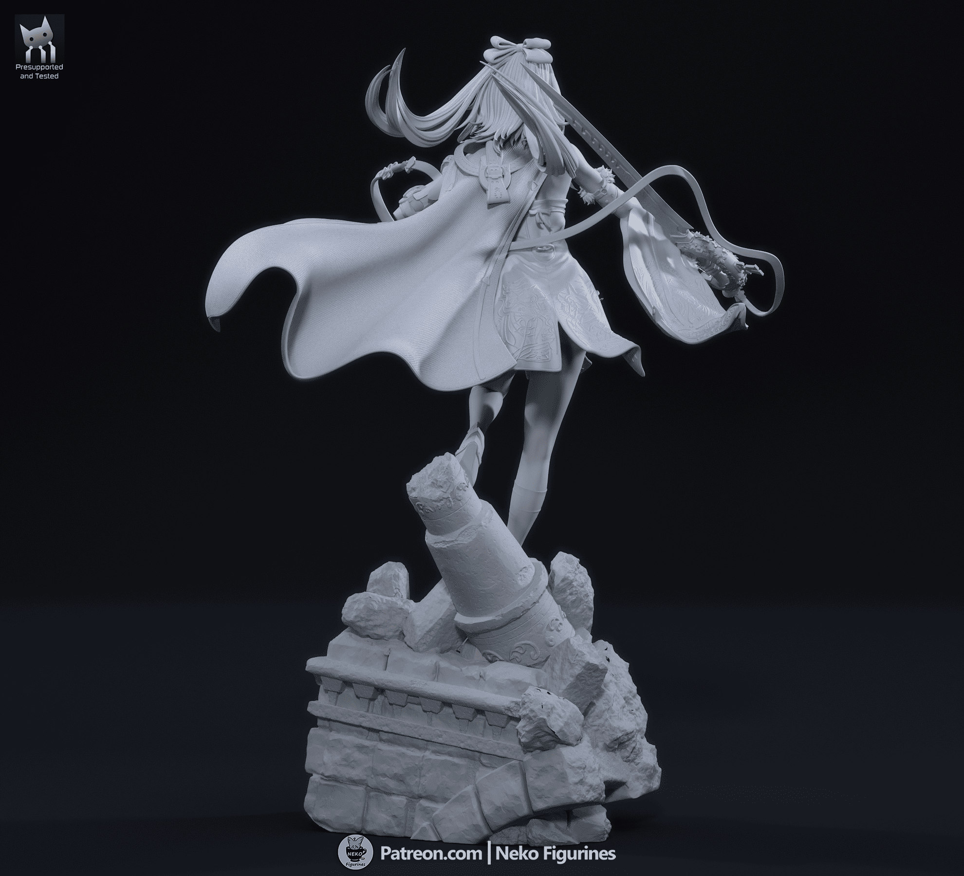 Zero - Drakengard | Custom Statue 3D printed figure