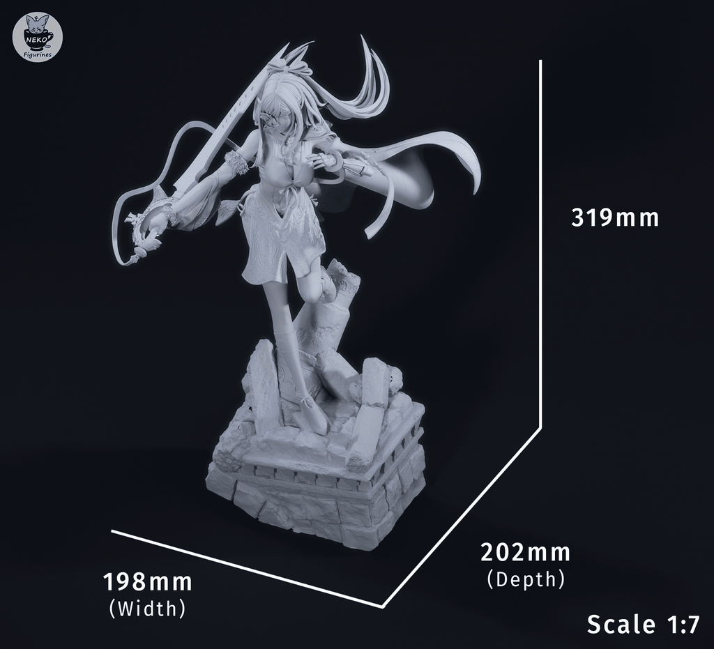 Zero - Drakengard | Custom Statue 3D printed figure