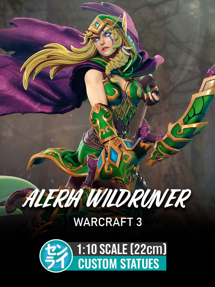 Alleria Wildruner - Warcraf 3 | Custom Statue 3D printed figure