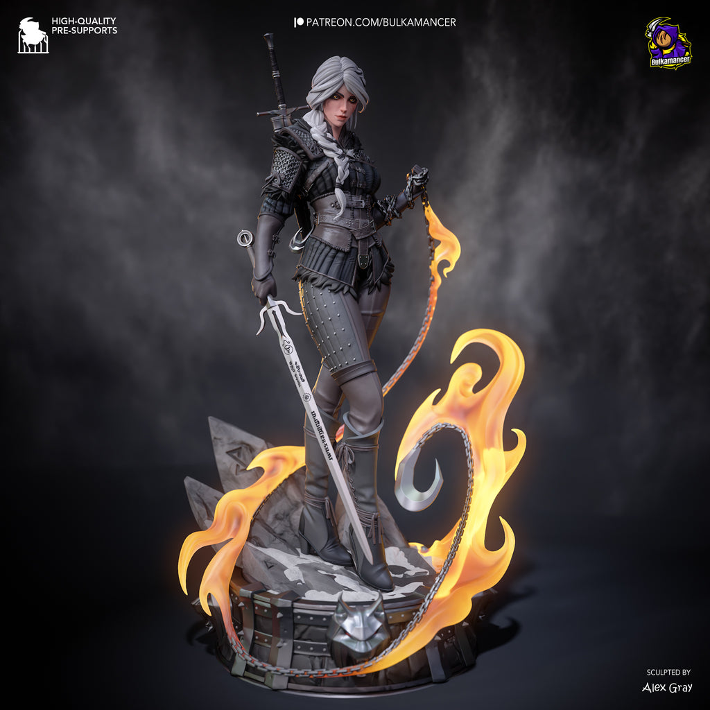 Ciri (Stylized) - The Witcher 4 | Custom Statue 3D printed figure