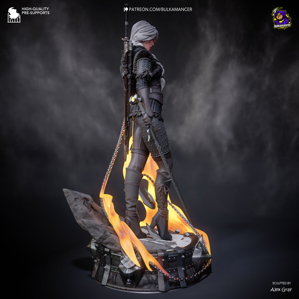 Ciri (Stylized) - The Witcher 4 | Custom Statue 3D printed figure