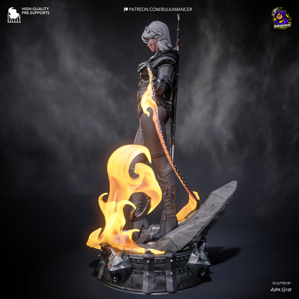 Ciri (Stylized) - The Witcher 4 | Custom Statue 3D printed figure