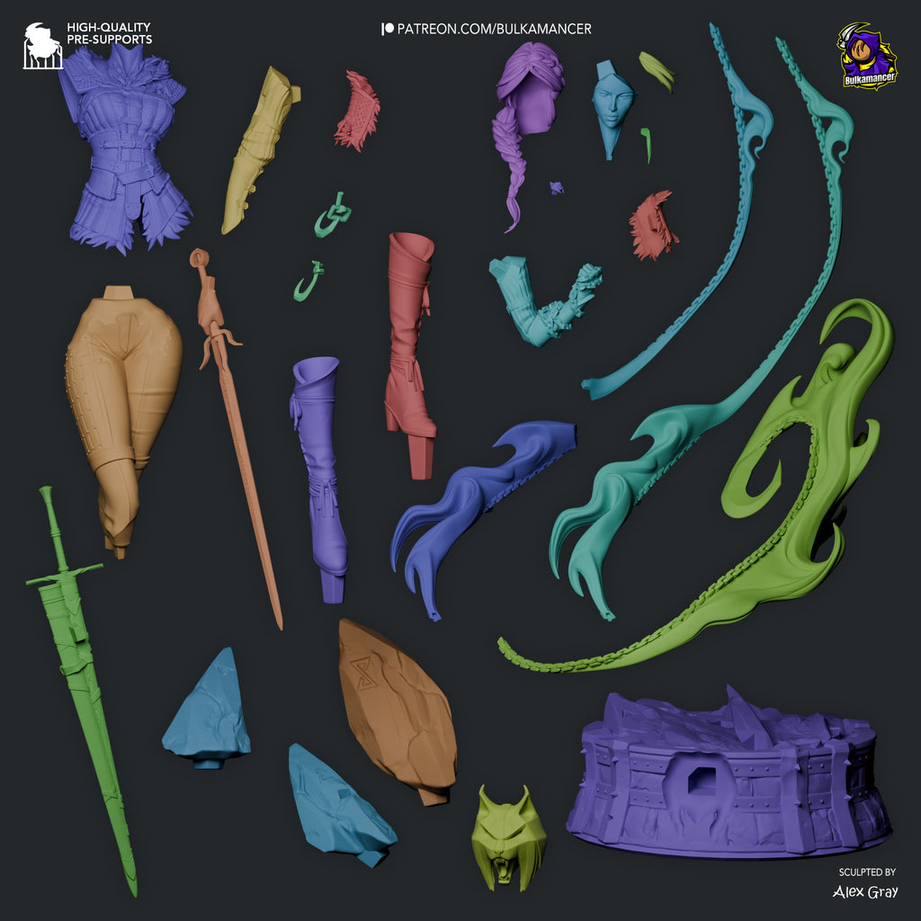 Ciri (Stylized) - The Witcher 4 | Custom Statue 3D printed figure