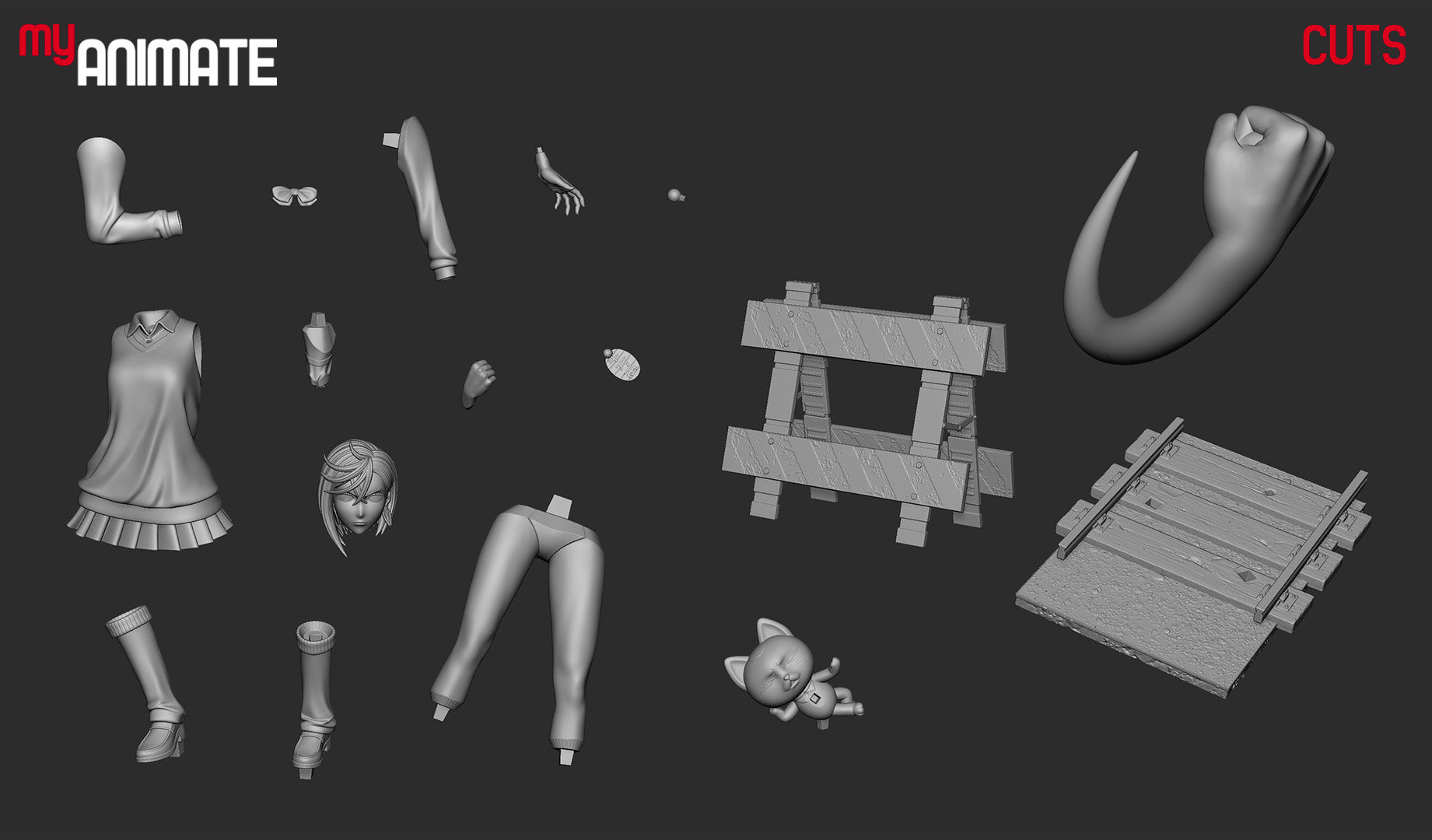 Momo Ayase - Dan Da Dan | Custom Statue 3D printed figure