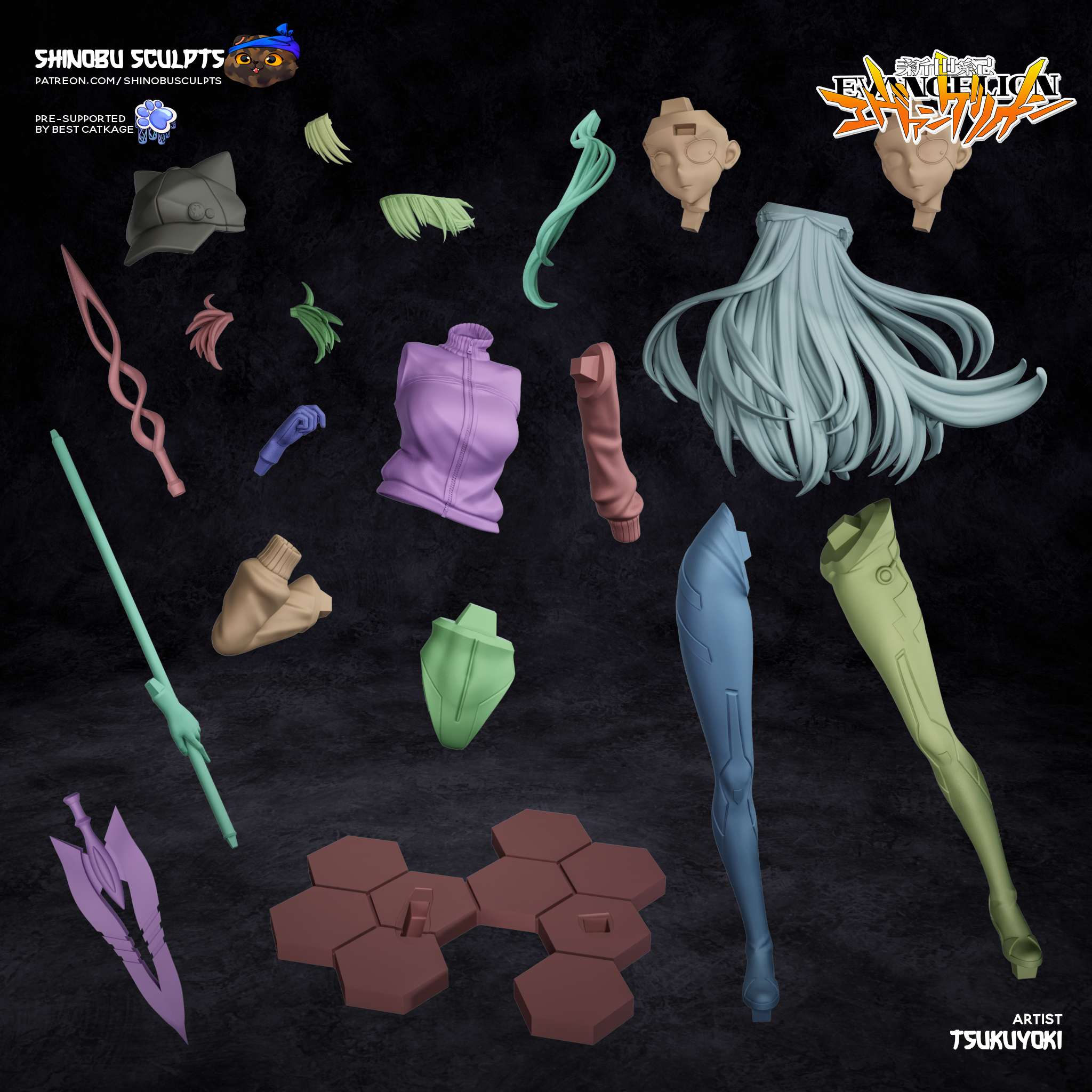 Asuka - Evangelion | Custom Statue 3D printed figure