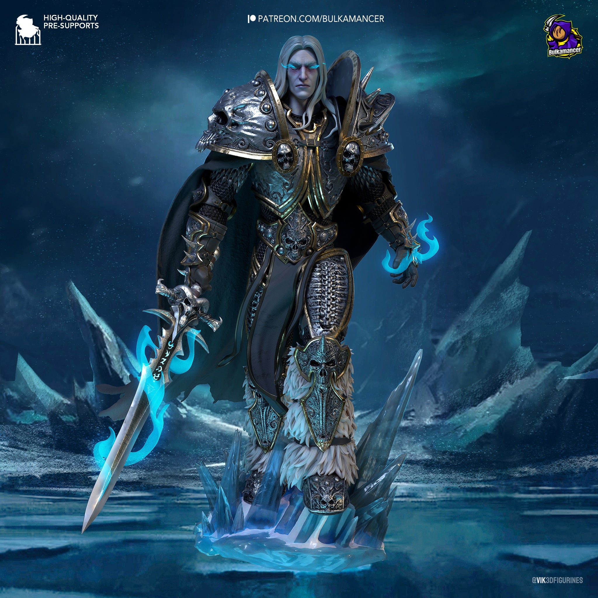 Arthas - World of Warcraft | Custom Statue 3D printed figure