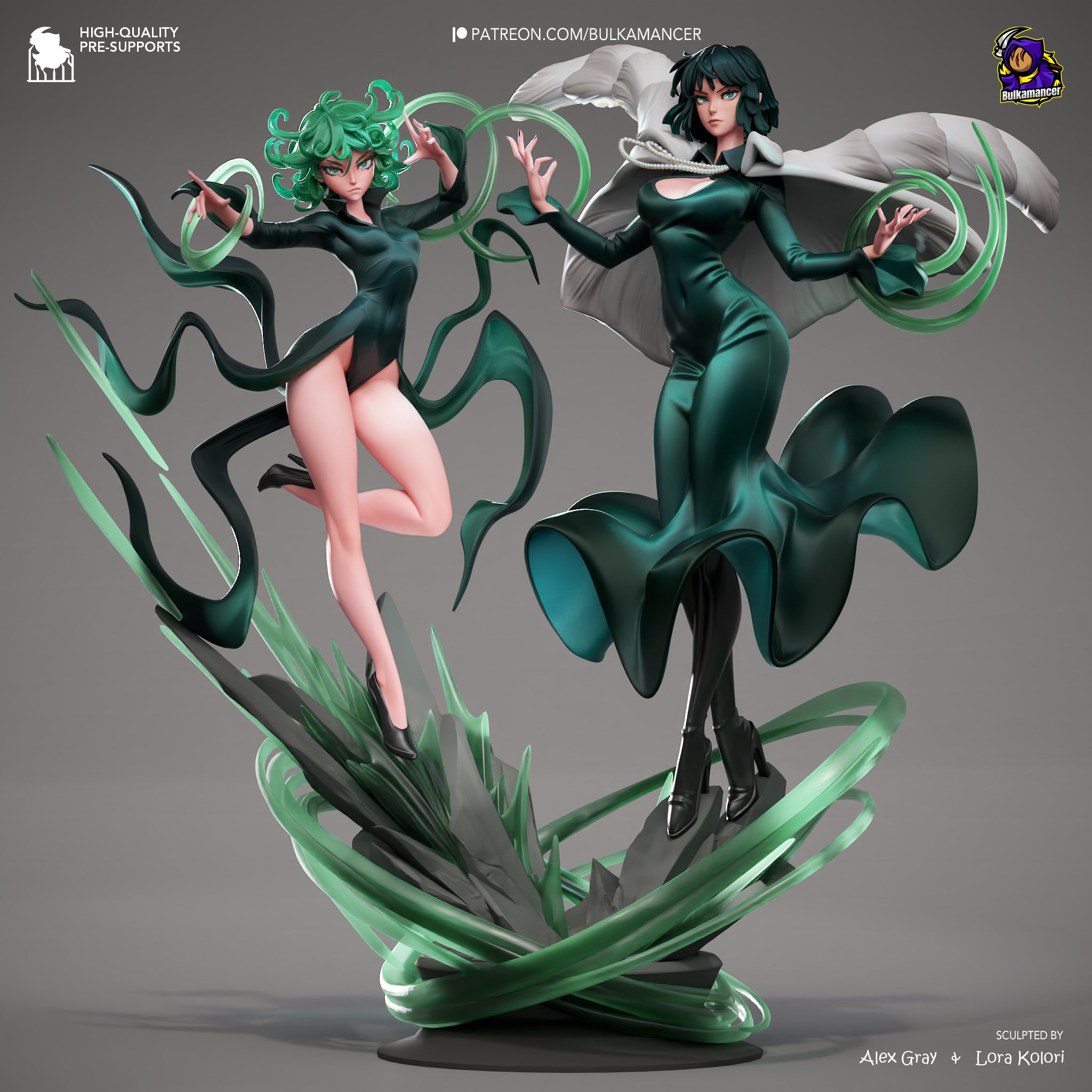 Fubuki and Tatsumaki - One Punch Man | Custom Statue 3D printed figure