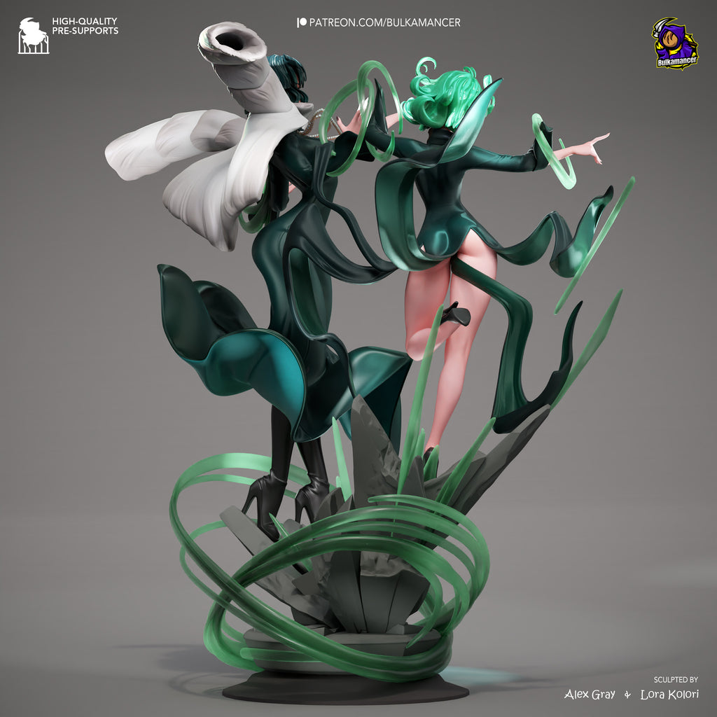 Fubuki and Tatsumaki - One Punch Man | Custom Statue 3D printed figure