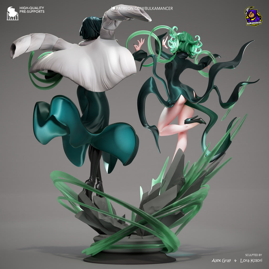 Fubuki and Tatsumaki - One Punch Man | Custom Statue 3D printed figure