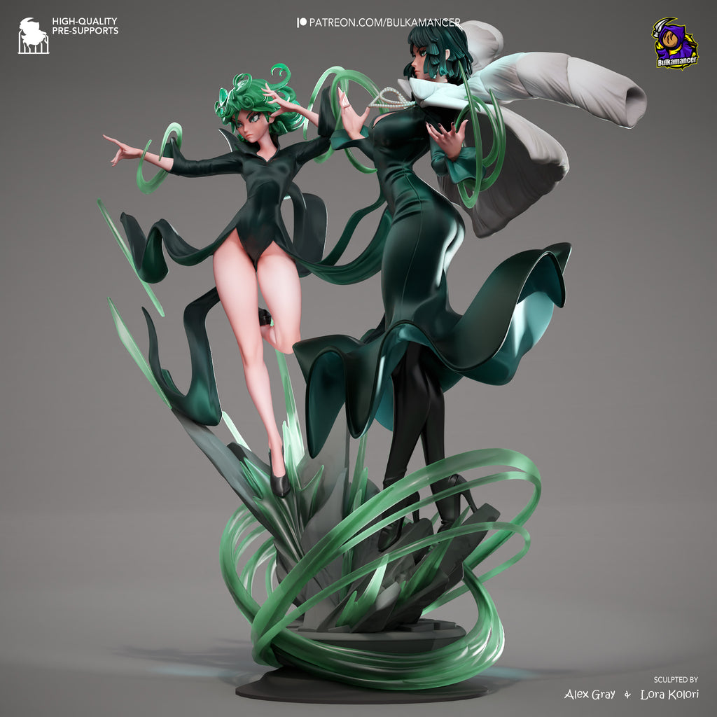 Fubuki and Tatsumaki - One Punch Man | Custom Statue 3D printed figure