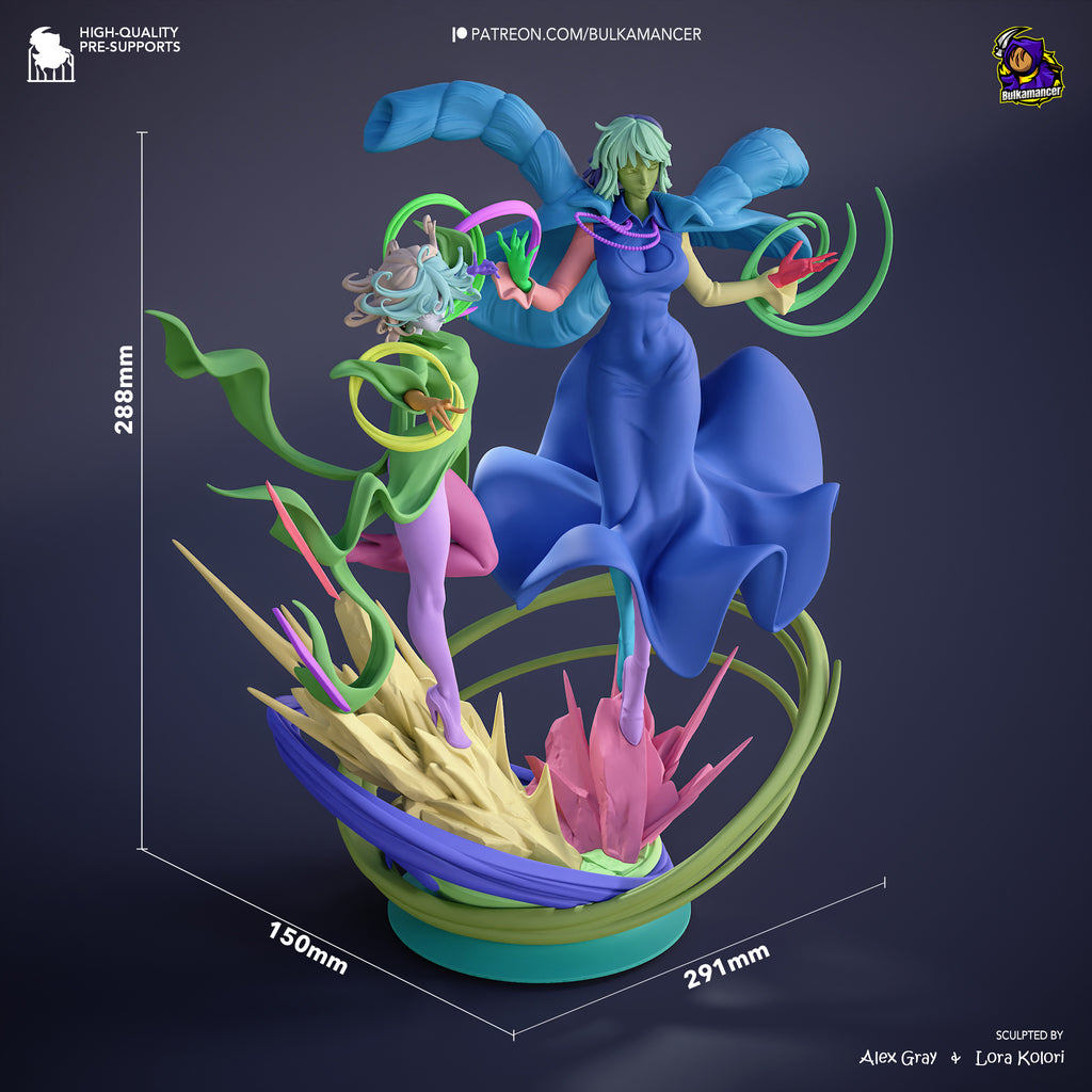 Fubuki and Tatsumaki - One Punch Man | Custom Statue 3D printed figure