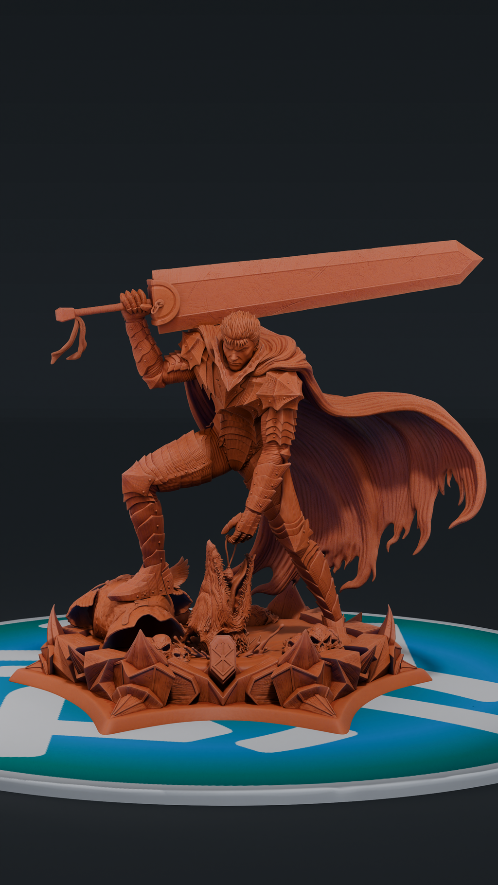 Guts Berserker Armor - Berserk | Custom Statue 3D printed figure