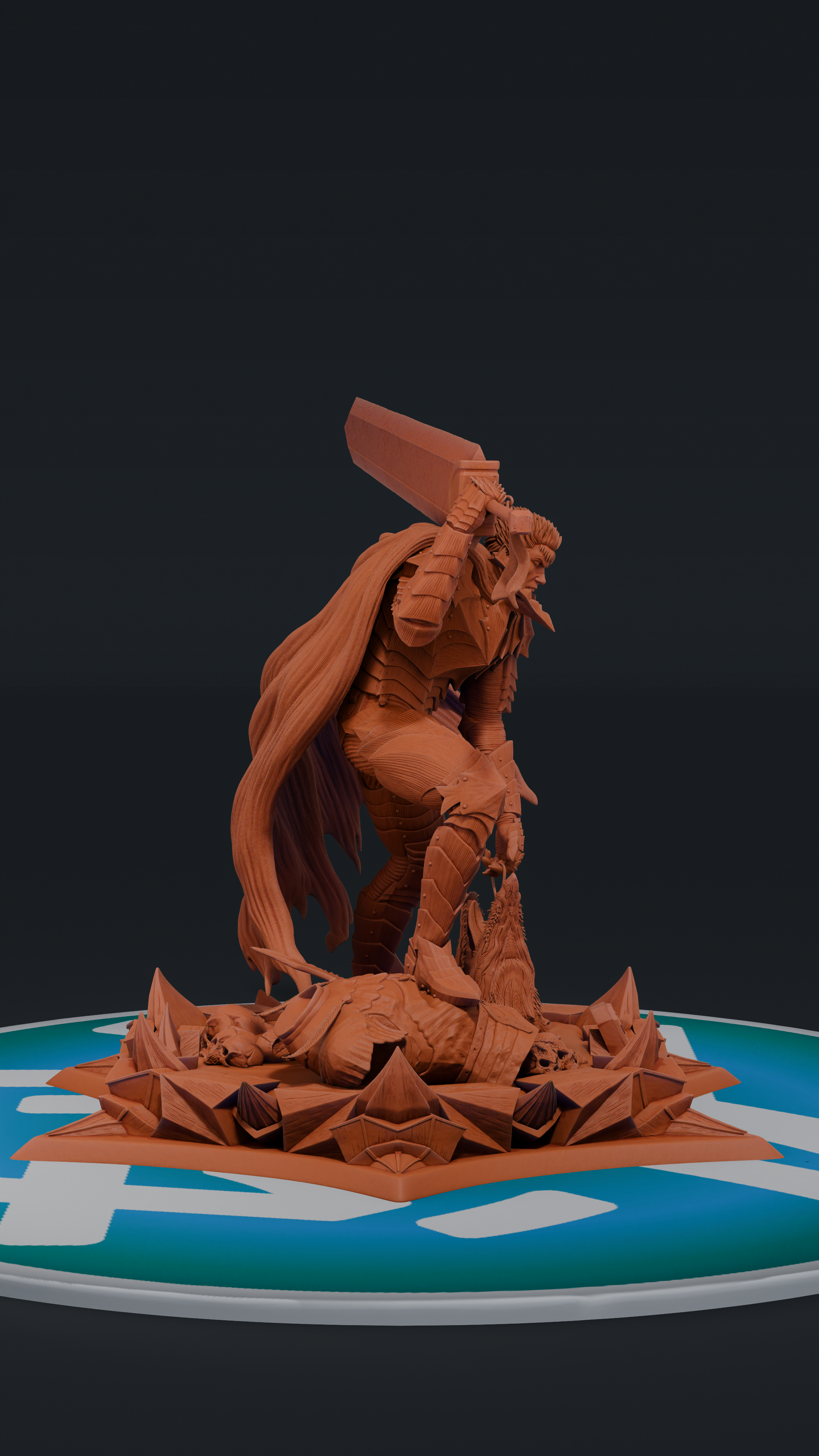 Guts Berserker Armor - Berserk | Custom Statue 3D printed figure