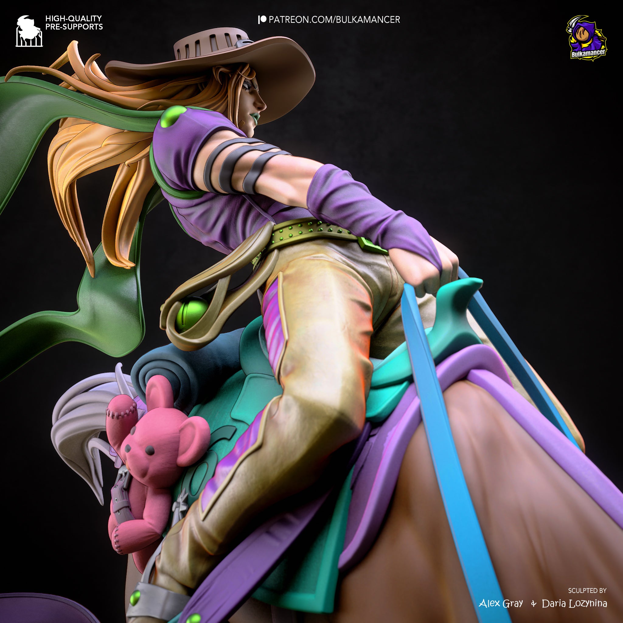 Gyro Zeppeli - Jojo's bizarre adventure Steel Ball Run| Custom Statue 3D printed figure