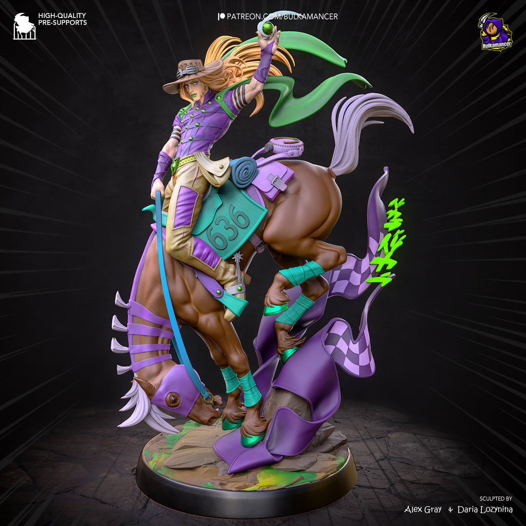 Gyro Zeppeli - Jojo's bizarre adventure Steel Ball Run| Custom Statue 3D printed figure