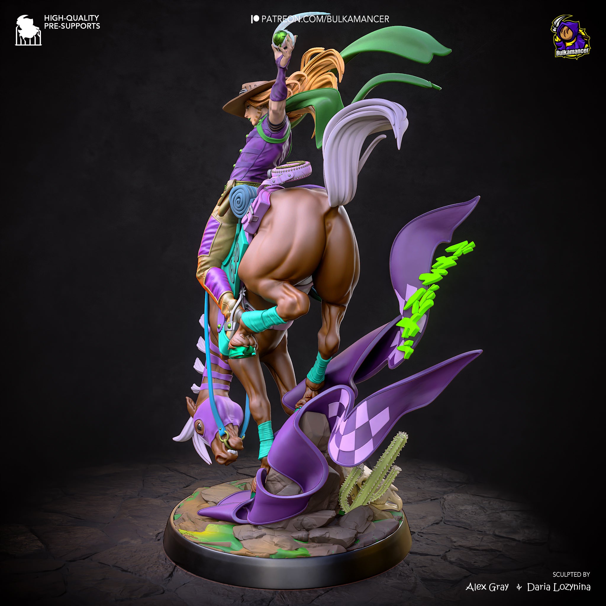 Gyro Zeppeli - Jojo's bizarre adventure Steel Ball Run| Custom Statue 3D printed figure