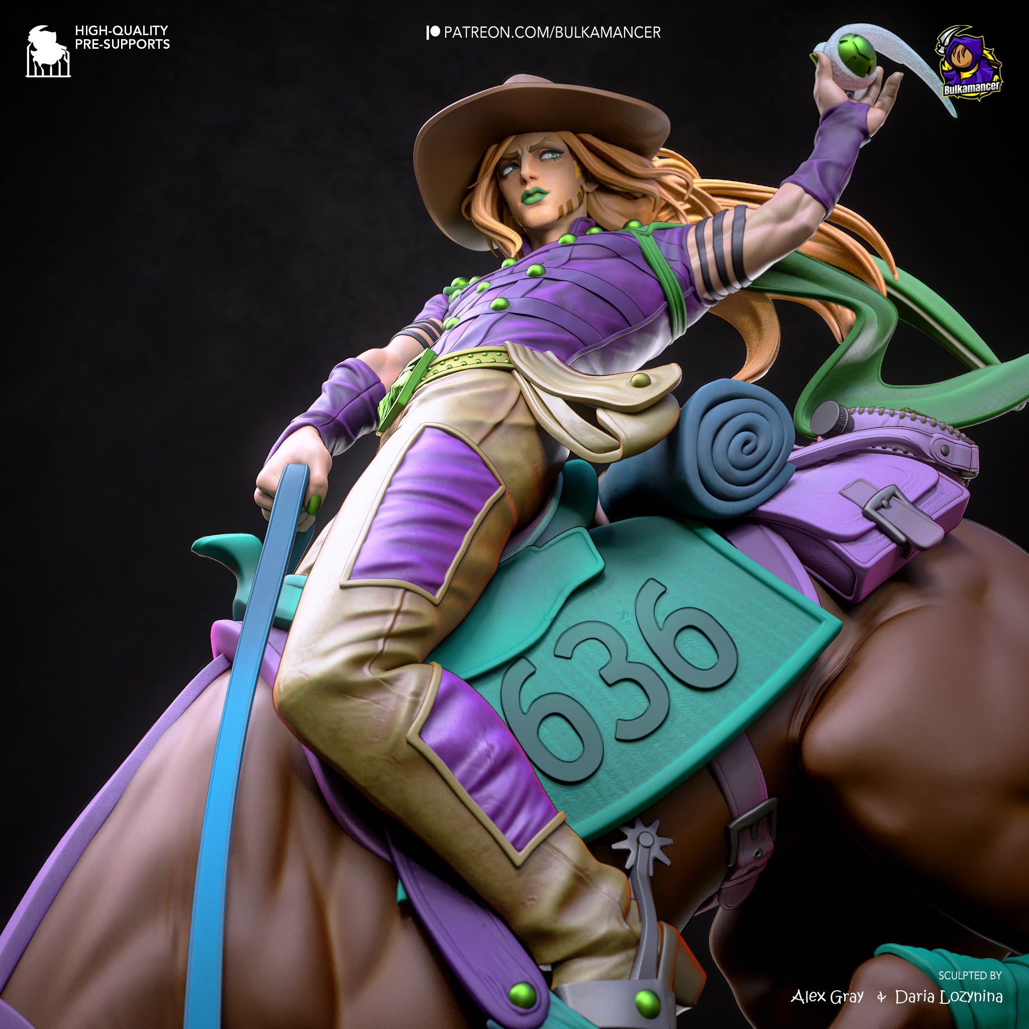 Gyro Zeppeli - Jojo's bizarre adventure Steel Ball Run| Custom Statue 3D printed figure