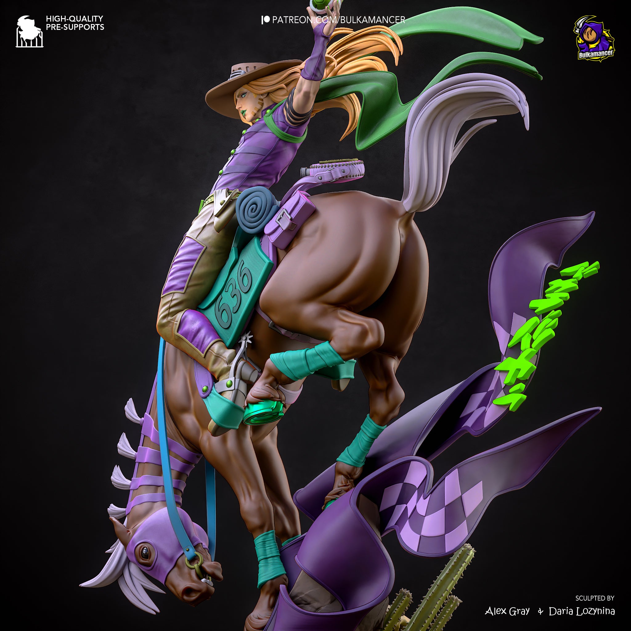 Gyro Zeppeli - Jojo's bizarre adventure Steel Ball Run| Custom Statue 3D printed figure