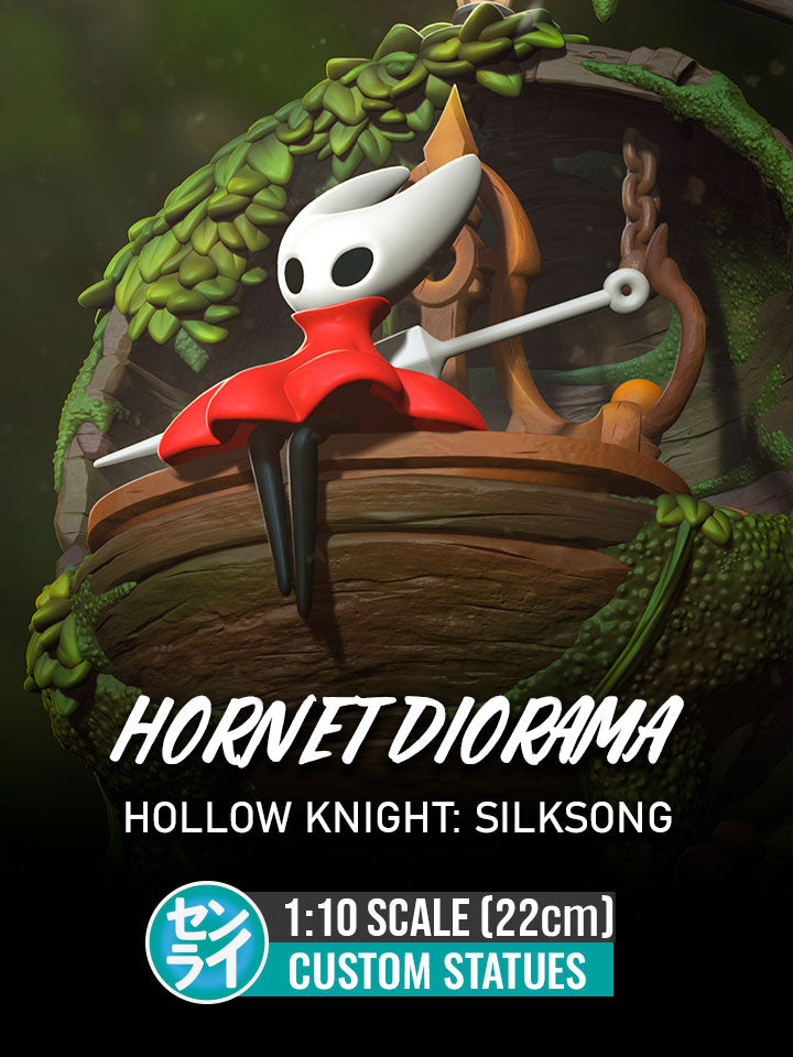 Hornet Diorama - Hollow Knight Silksong | Custom Statue 3D printed figure