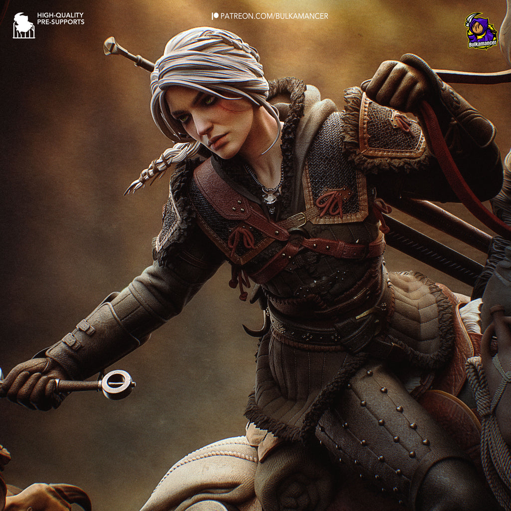 Ciri Vs Manticore Diorama - The Witcher 4 | Custom Statue 3D printed figure