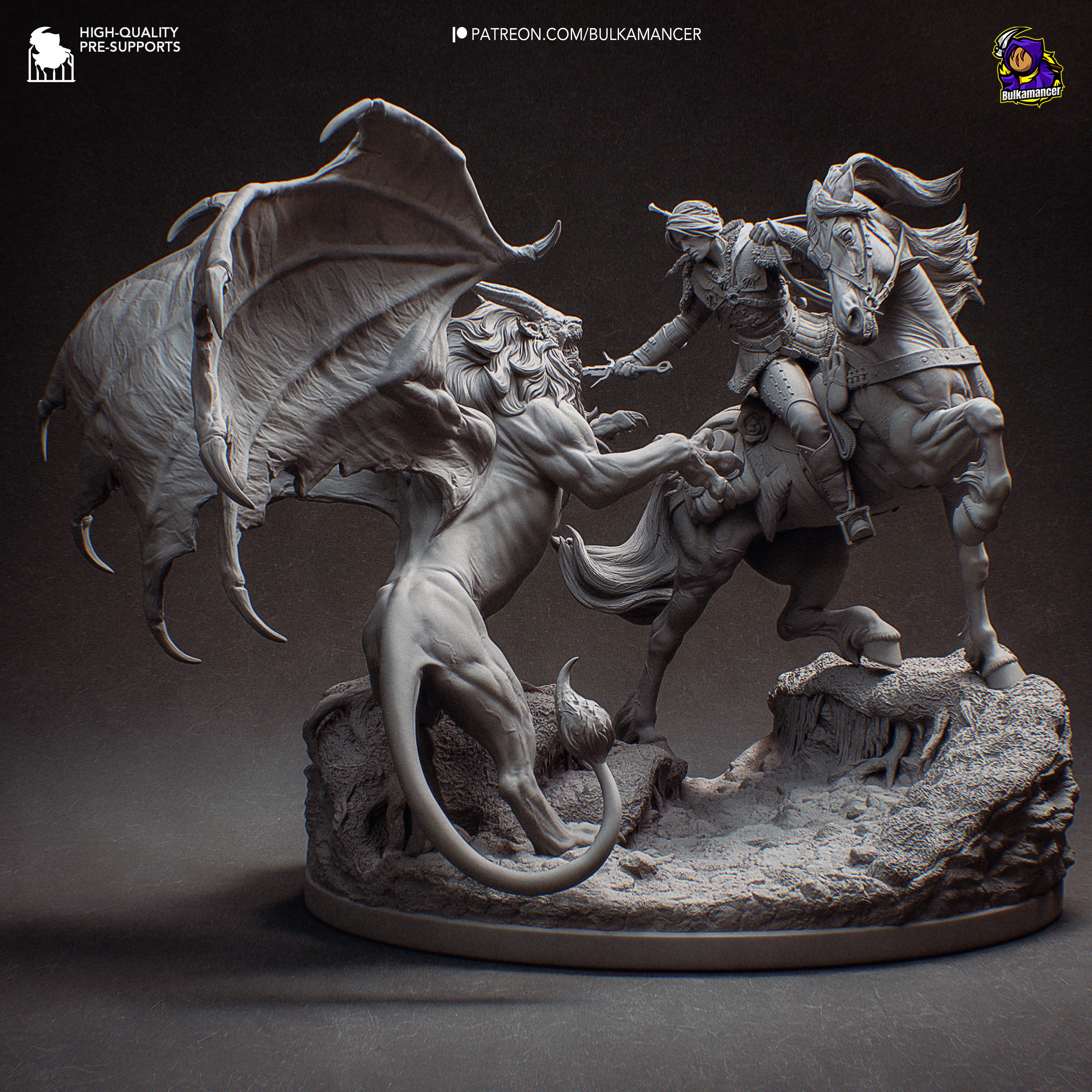 Ciri Vs Manticore Diorama - The Witcher 4 | Custom Statue 3D printed figure
