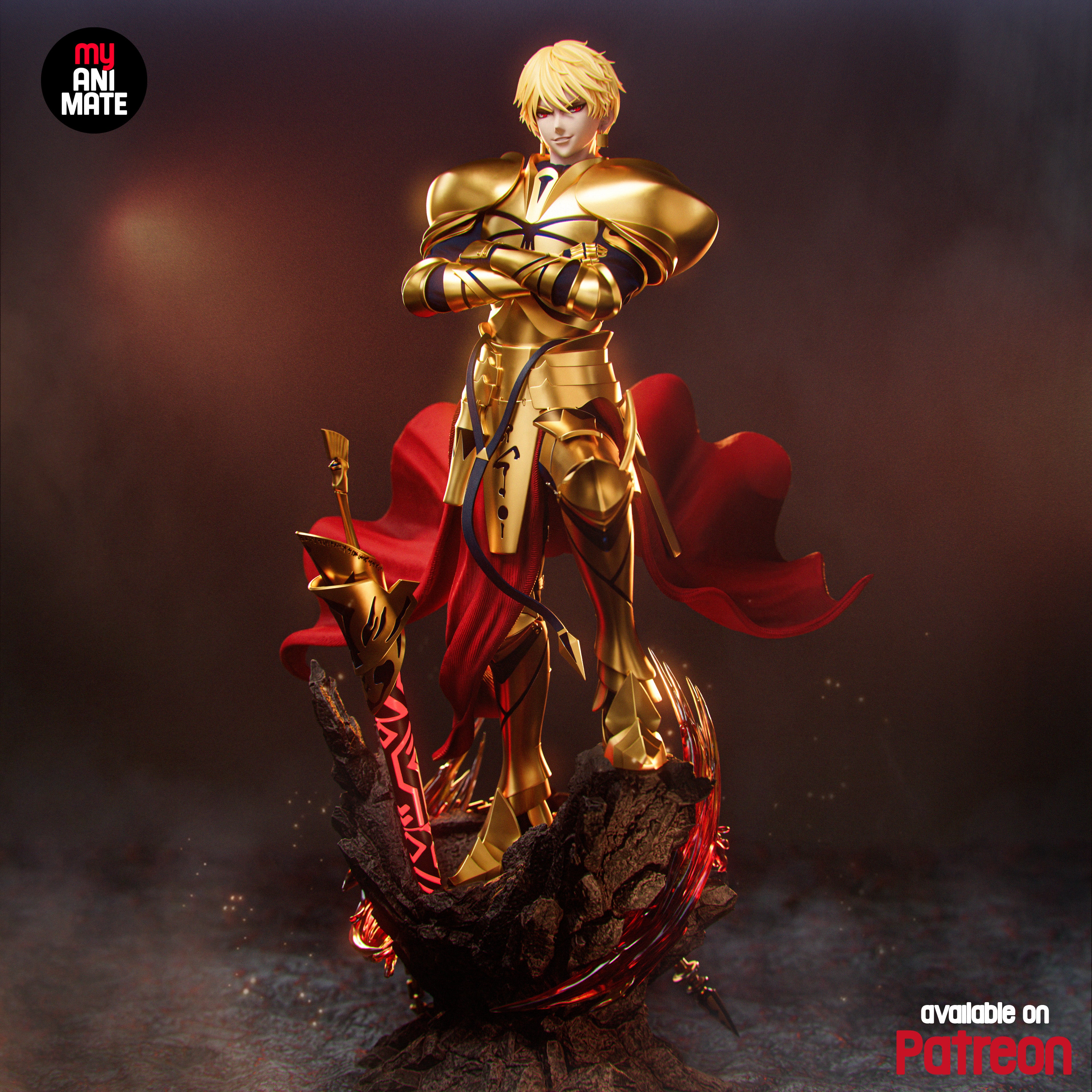 Gilgamesh - Fate | Custom Statue 3D printed figure