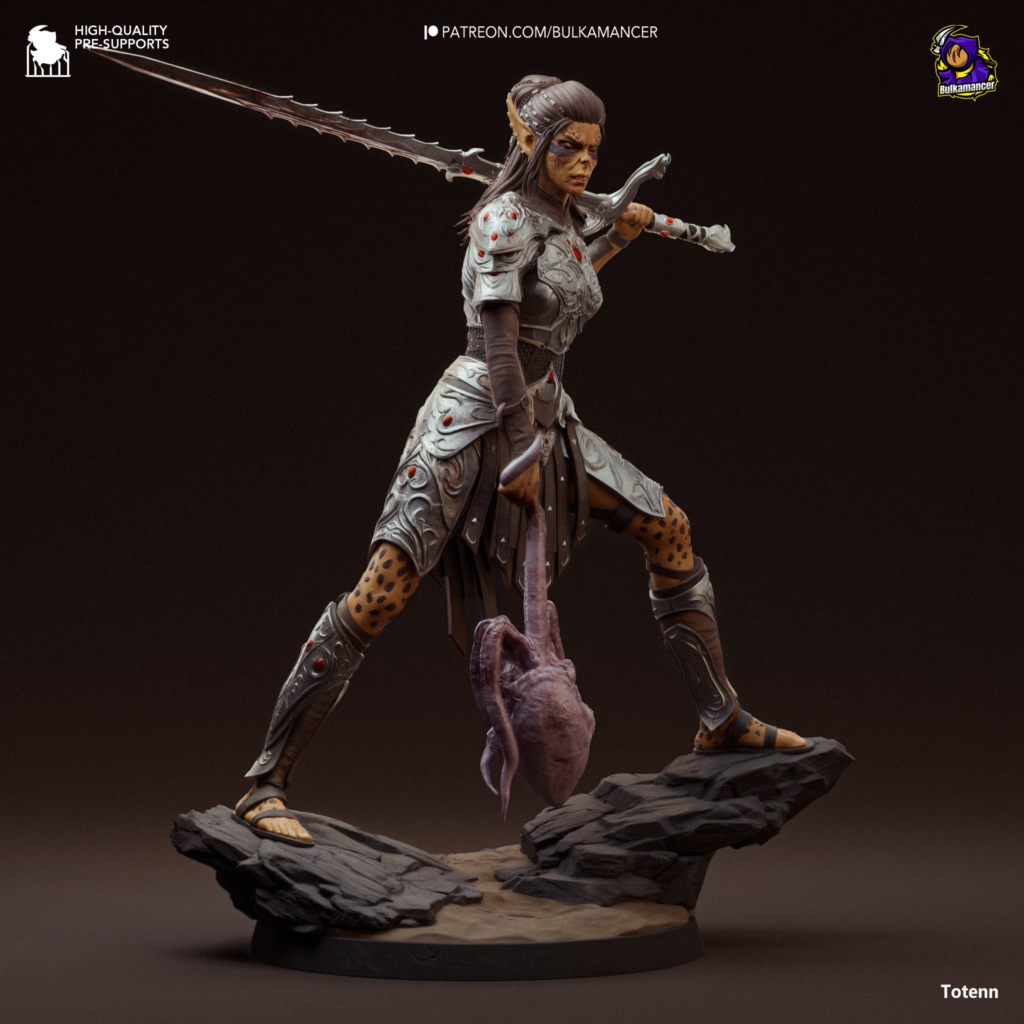 Lae'Zel - Baldur's Gate 3 | Custom Statue 3D printed figure