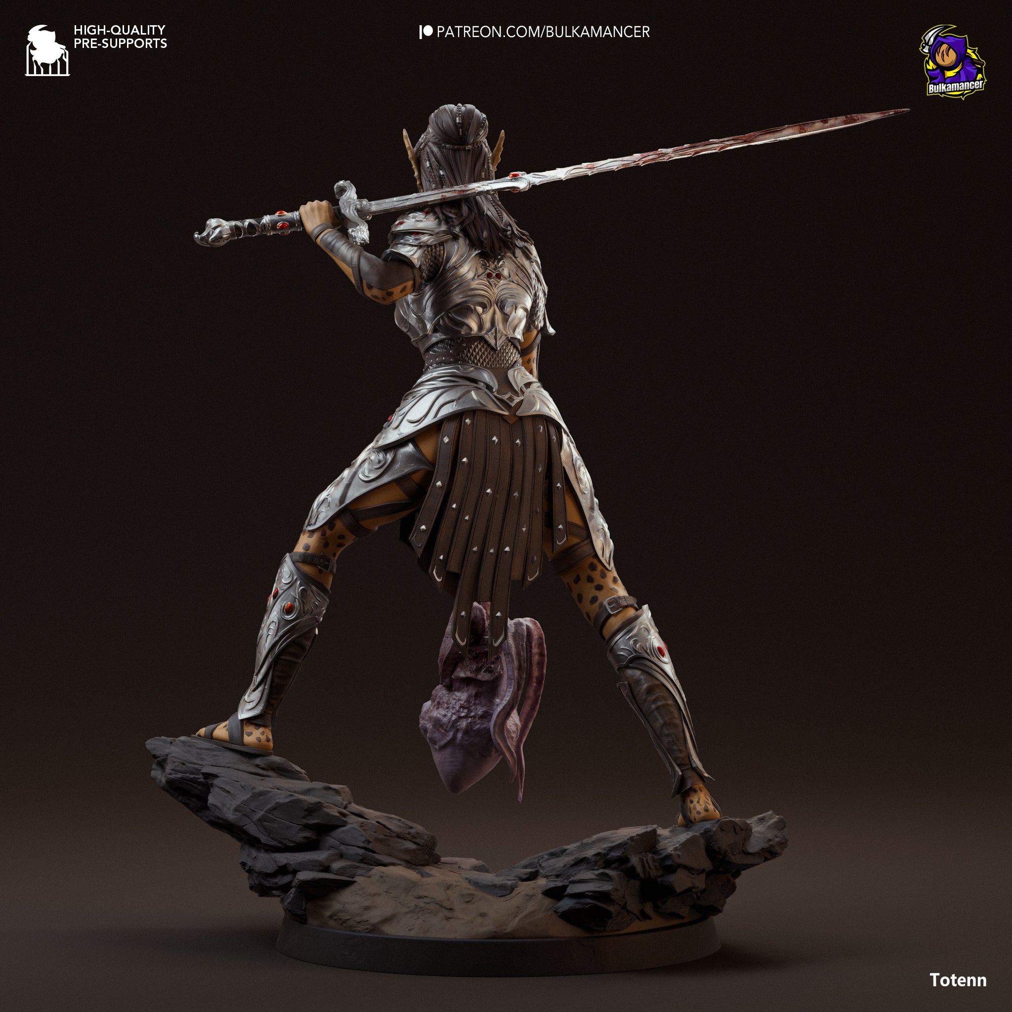 Lae'Zel - Baldur's Gate 3 | Custom Statue 3D printed figure