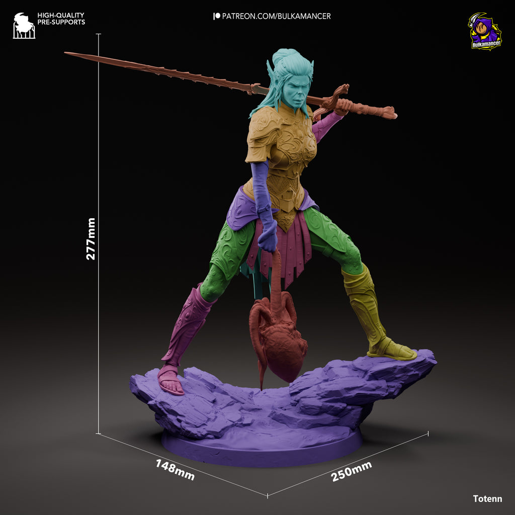 Lae'Zel - Baldur's Gate 3 | Custom Statue 3D printed figure