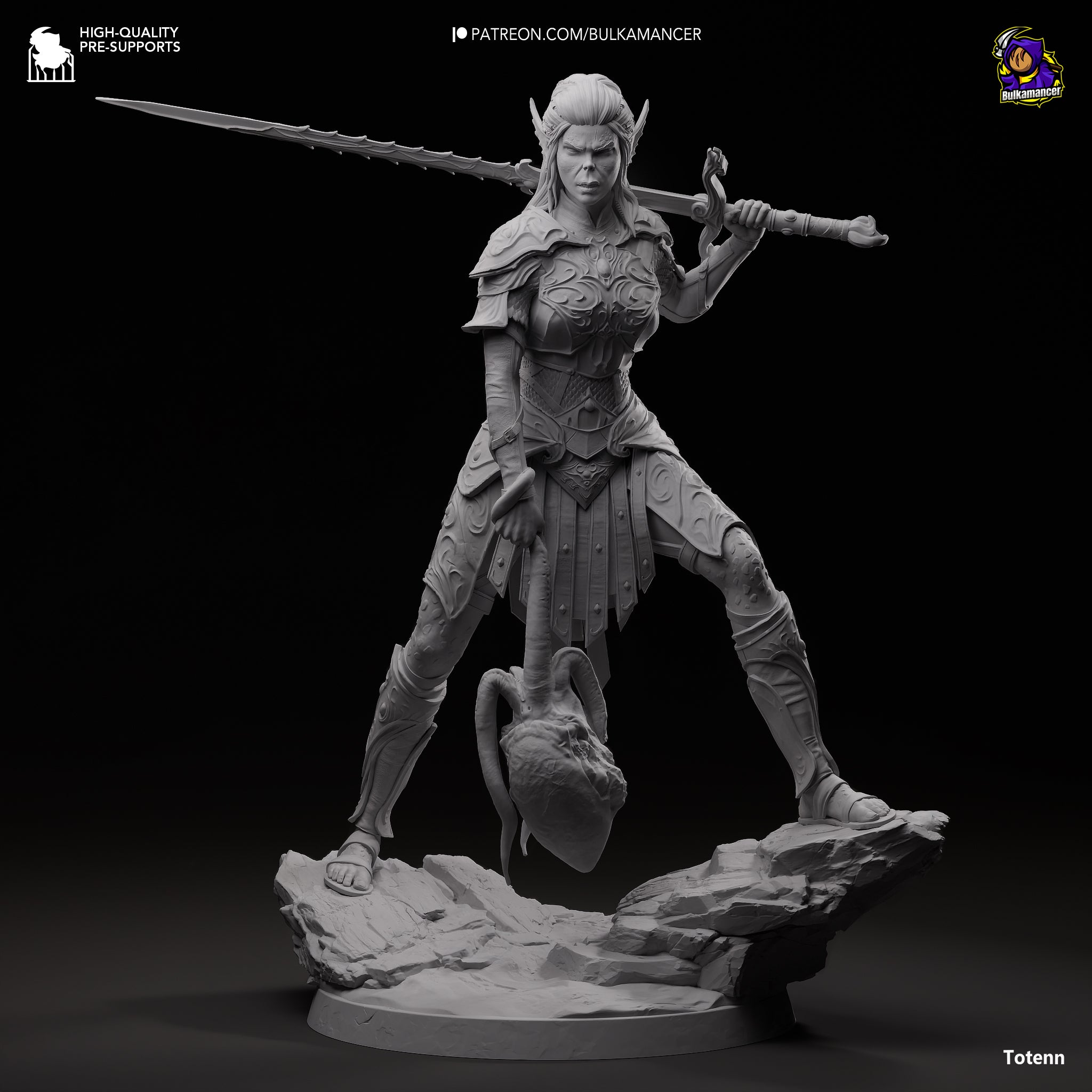 Lae'Zel - Baldur's Gate 3 | Custom Statue 3D printed figure