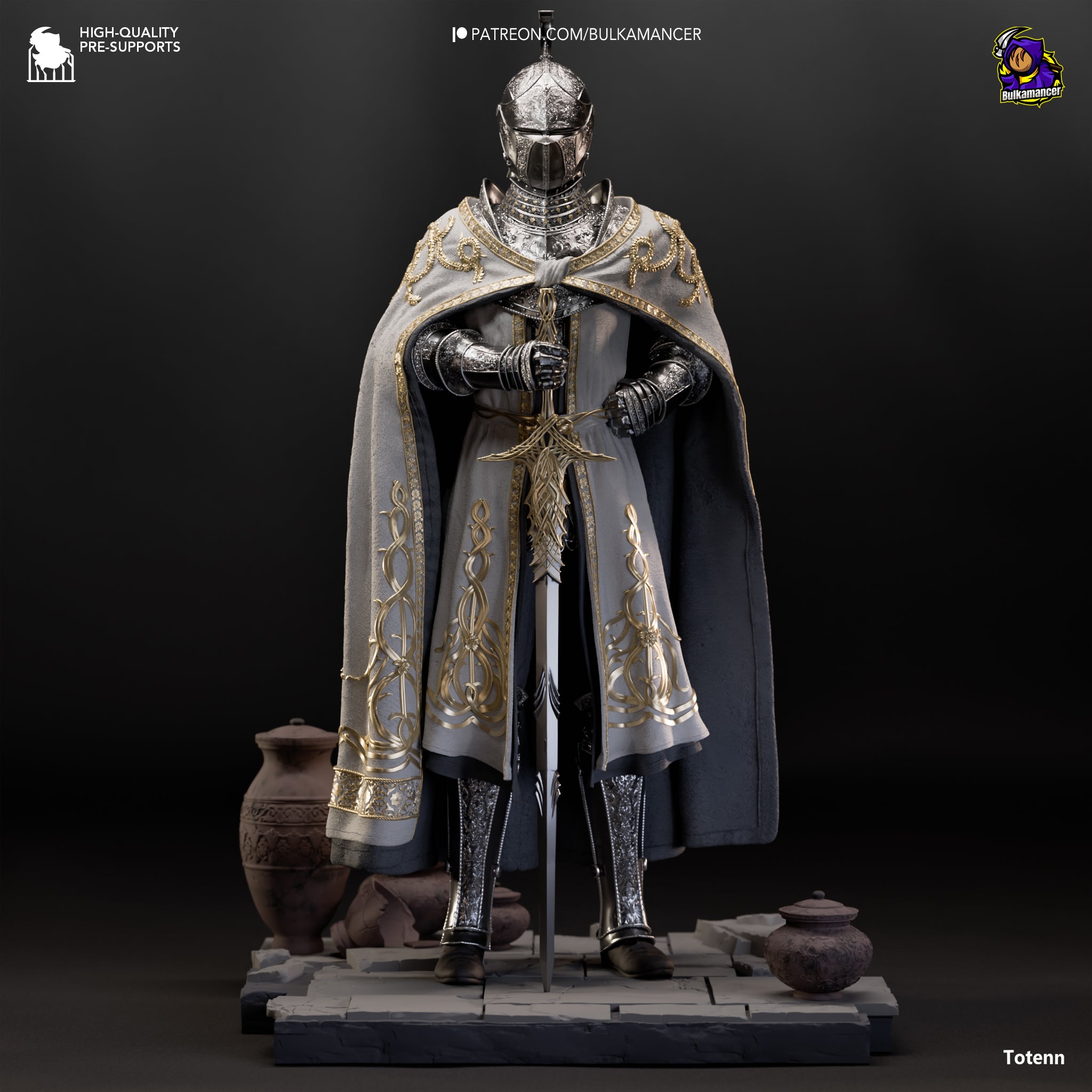 Needle Knight Leda - Elden Ring | Custom Statue 3D printed figure