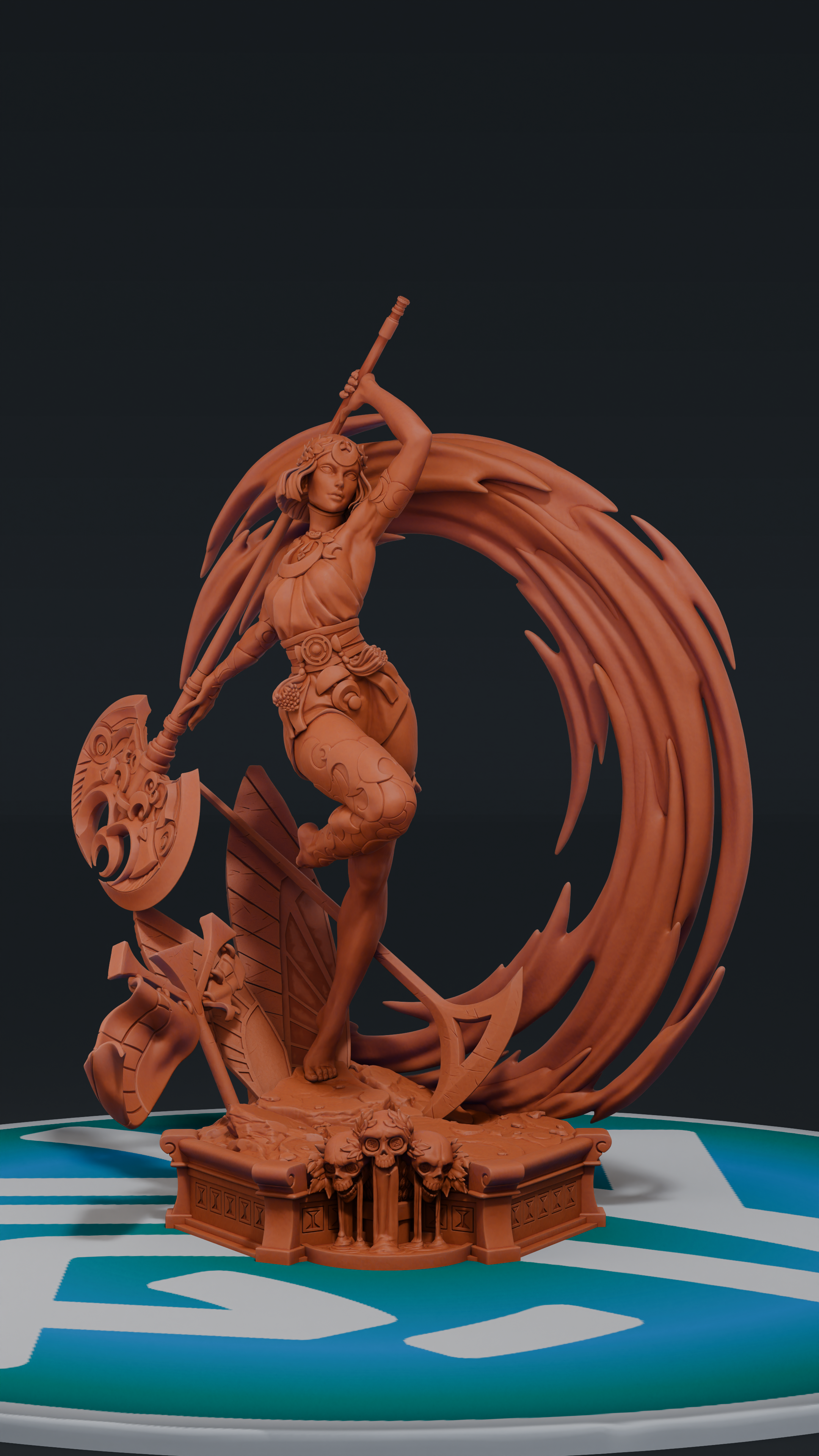 Melione - Hades II | Custom Statue 3D printed figure