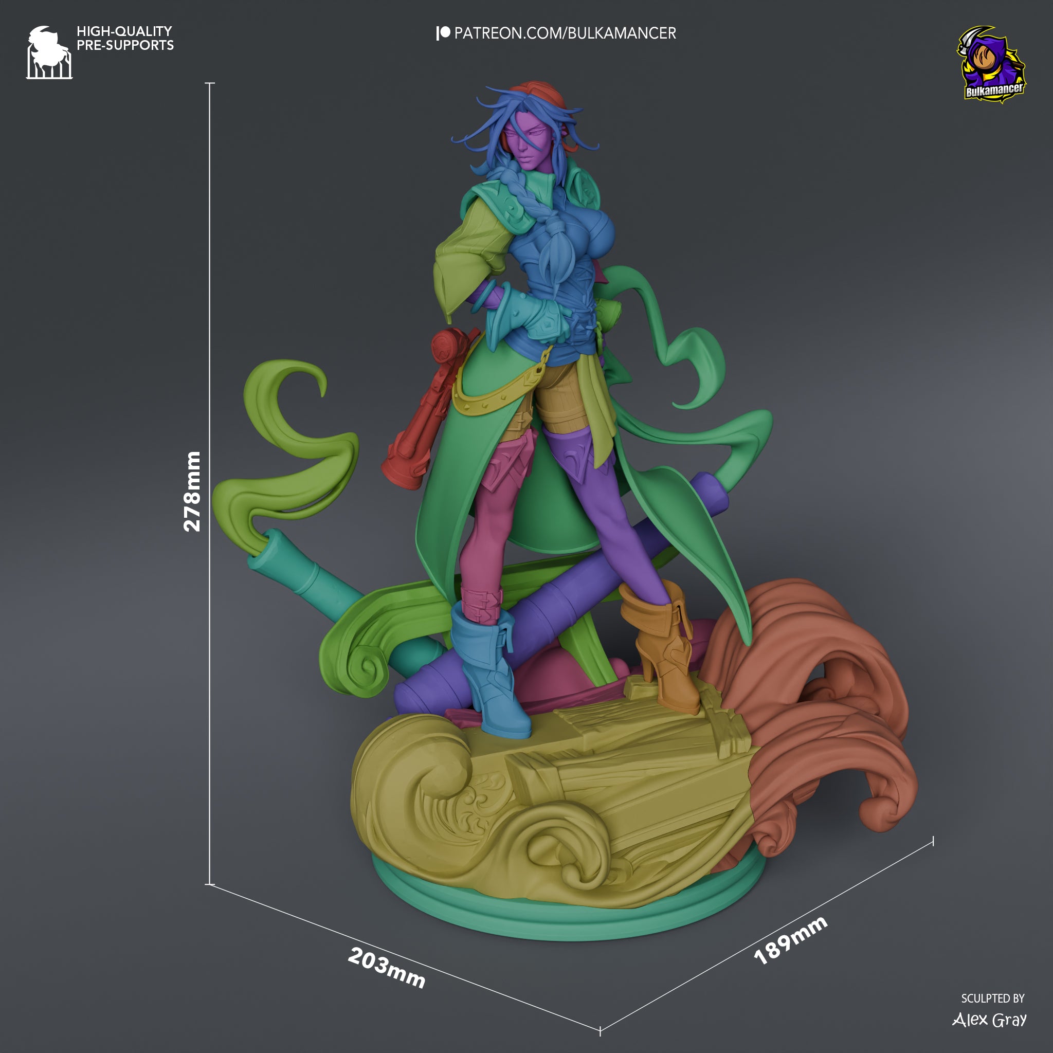 Miss Fortune - League of Legends | Custom Statue 3D printed figure