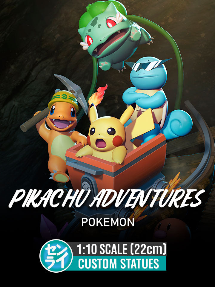 Pikachu Adventures - Pokemon | Custom Statue 3D printed figure