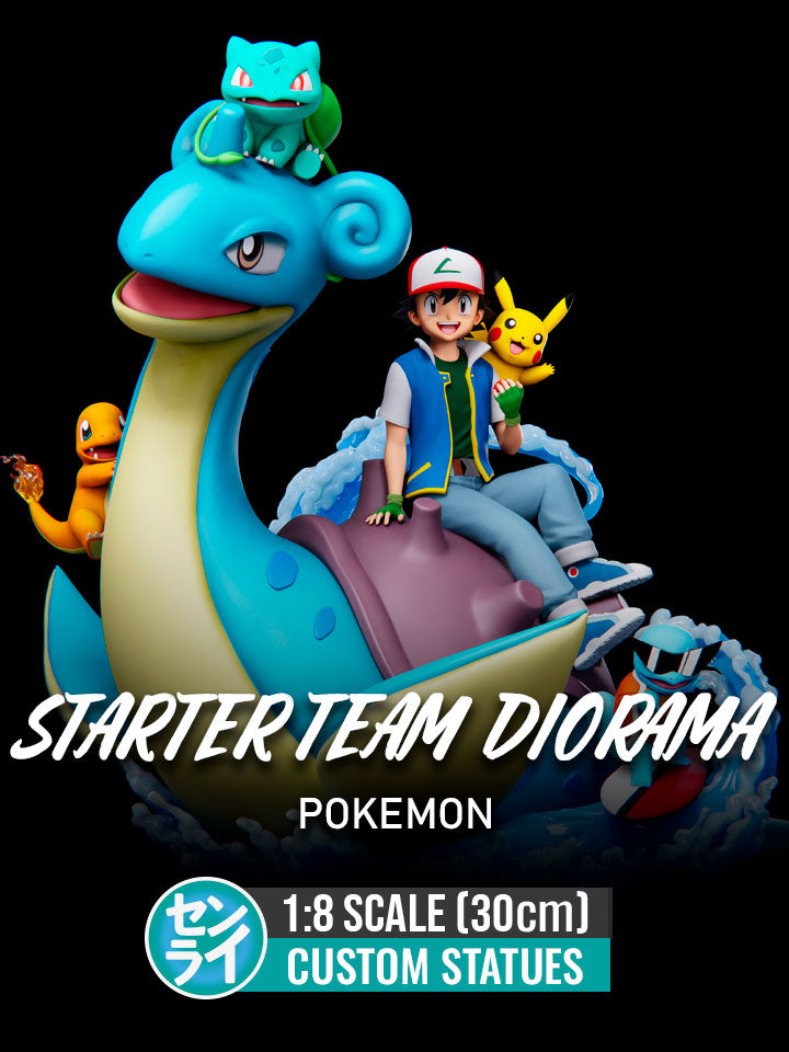 Kanto Team Diorama - Pokemon | Custom Statue 3D printed figure