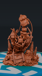 Pikachu Adventures - Pokemon | Custom Statue 3D printed figure