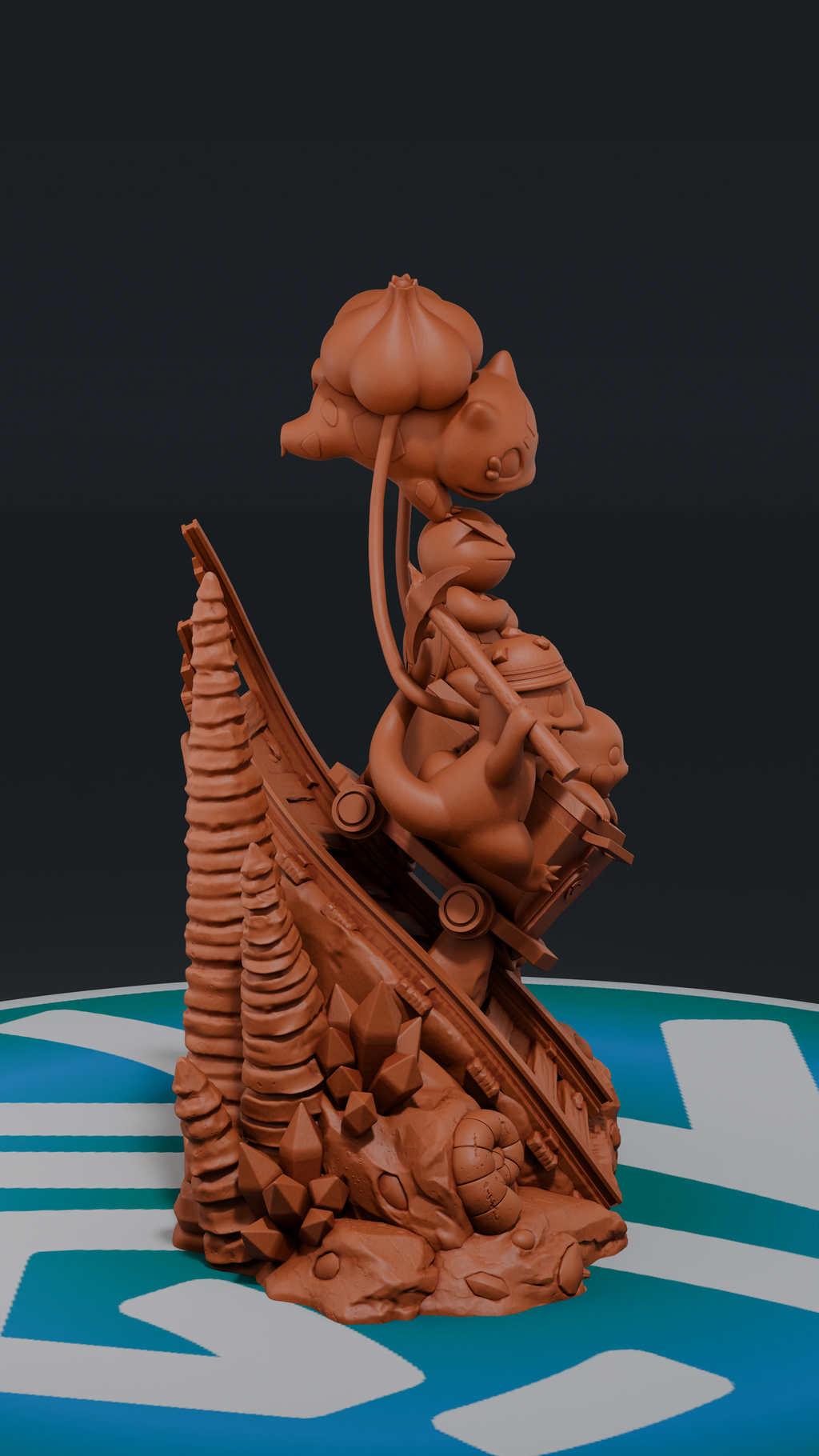 Pikachu Adventures - Pokemon | Custom Statue 3D printed figure