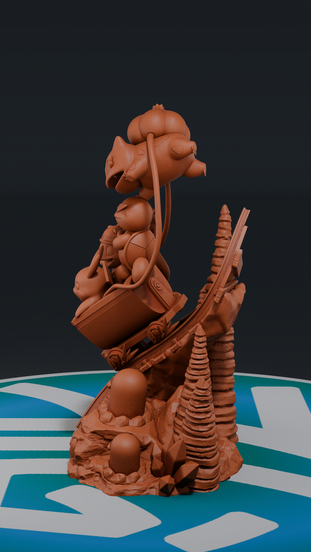 Pikachu Adventures - Pokemon | Custom Statue 3D printed figure