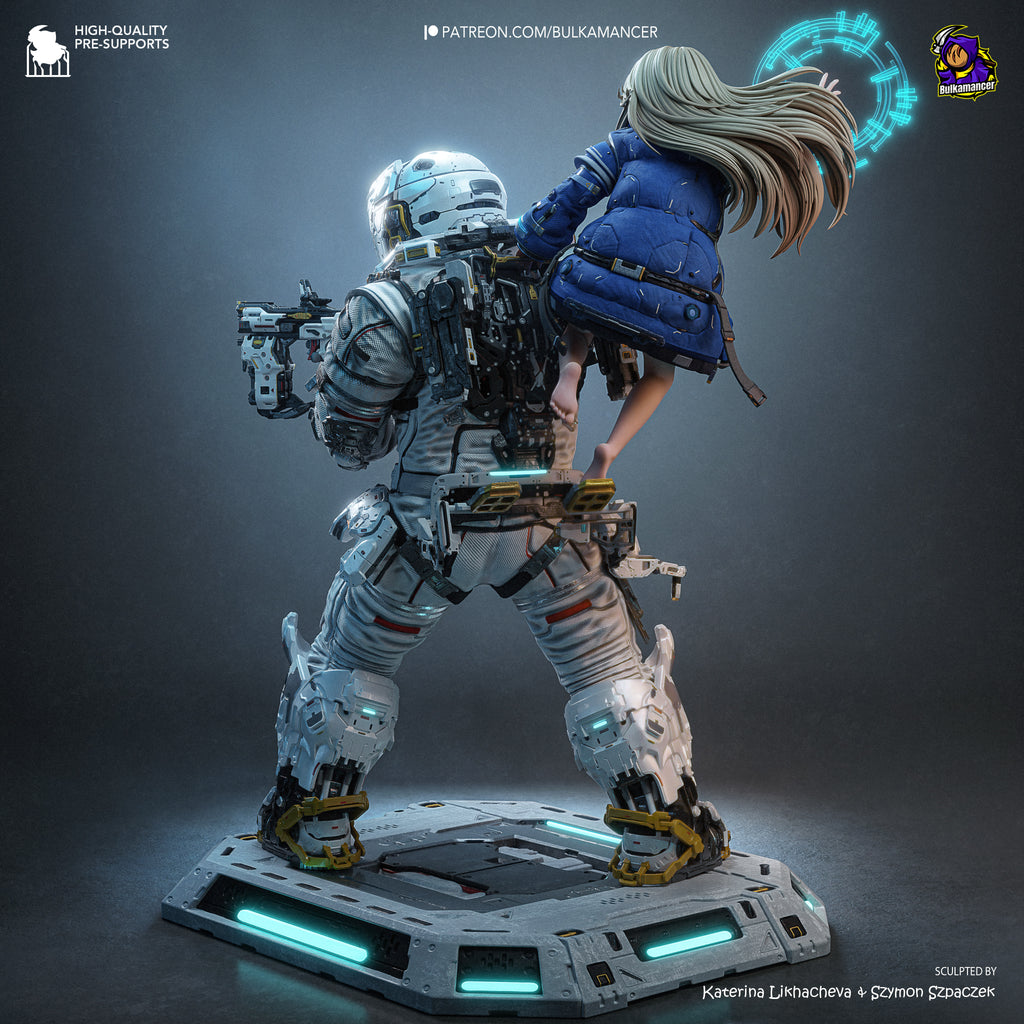 Diana and Hugh - Pragmata | Custom Statue 3D printed figure