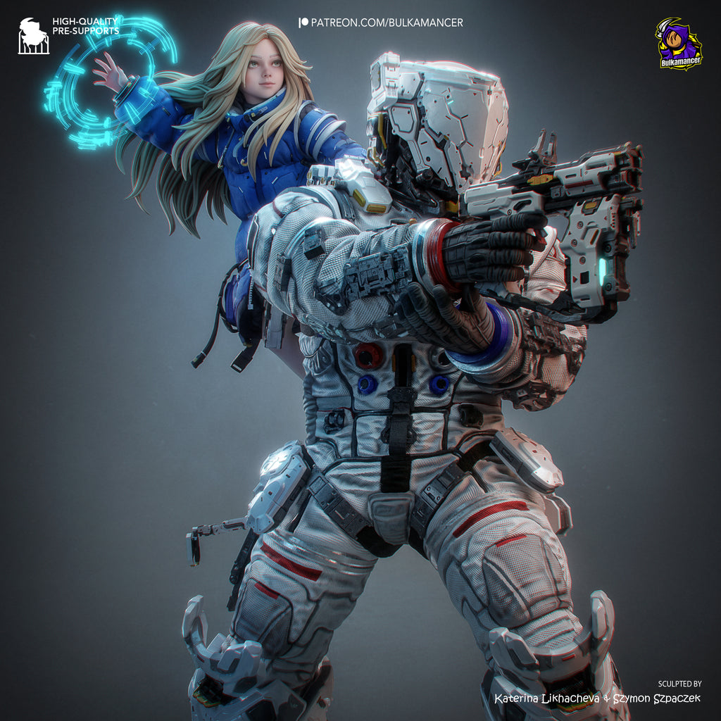 Diana and Hugh - Pragmata | Custom Statue 3D printed figure