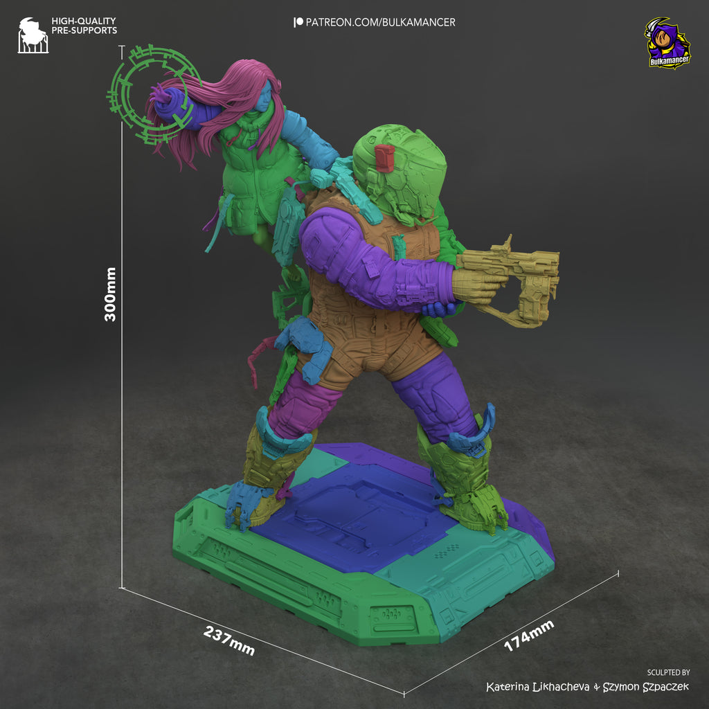 Diana and Hugh - Pragmata | Custom Statue 3D printed figure