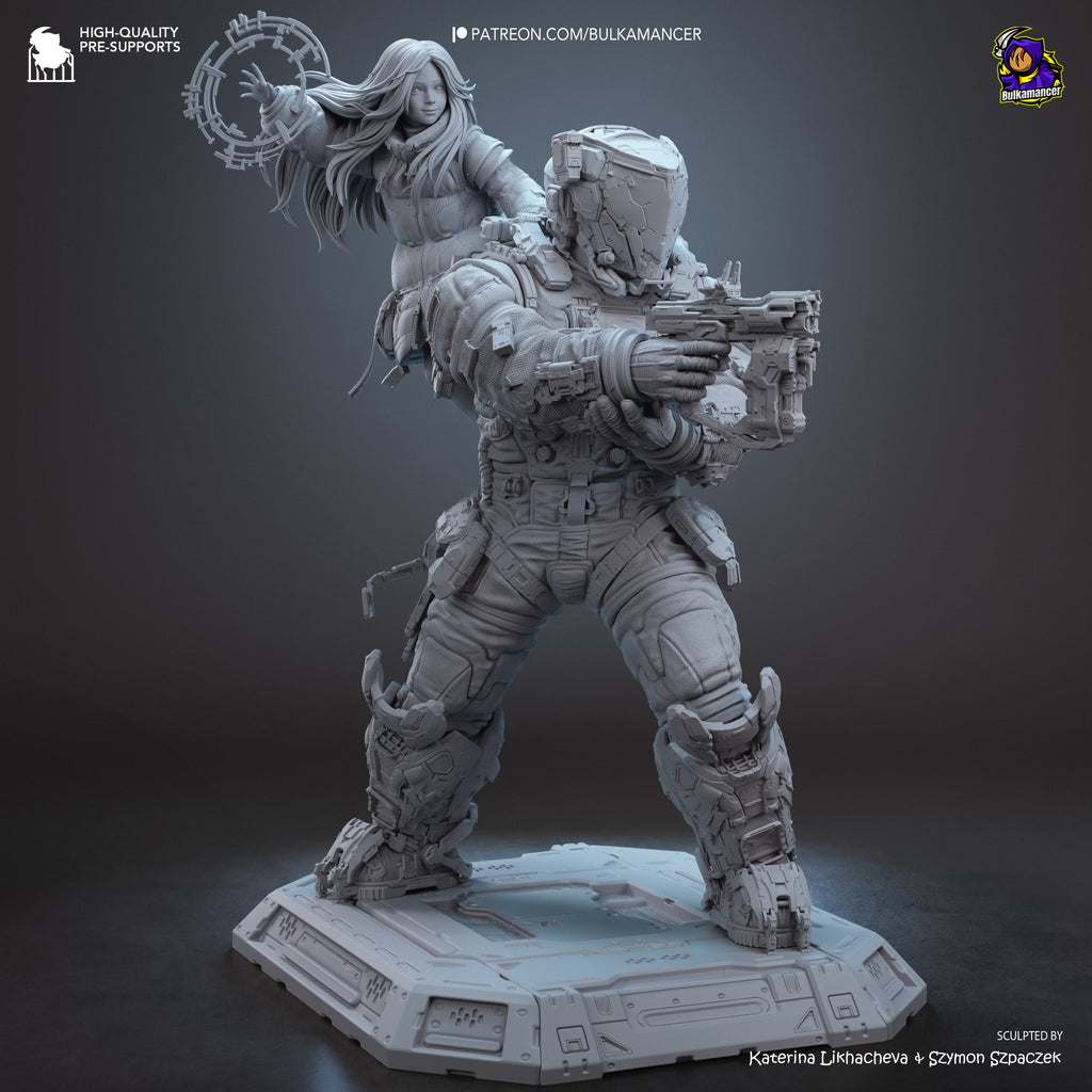 Diana and Hugh - Pragmata | Custom Statue 3D printed figure