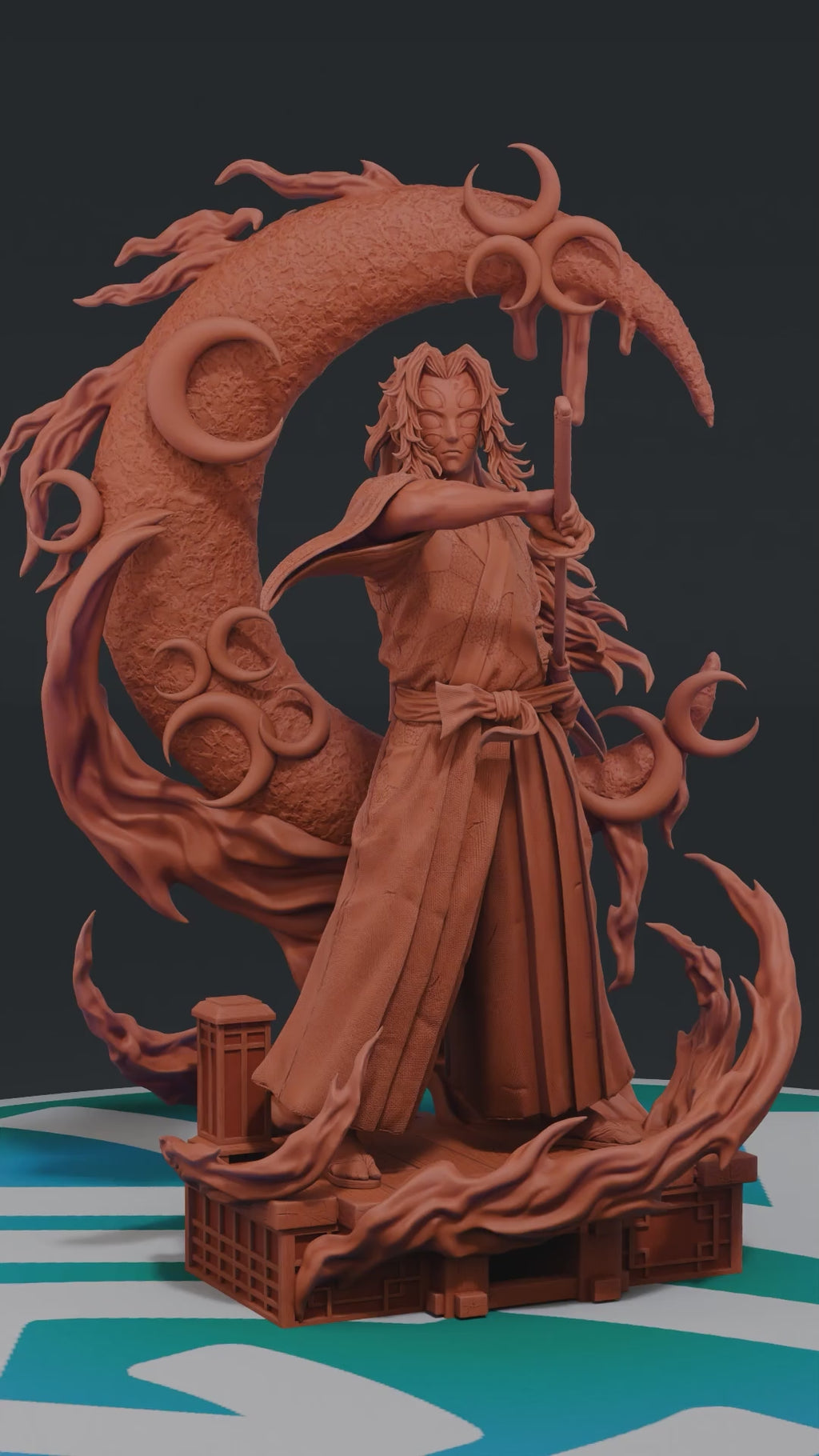 Kokushibo - Kimetsu no Yaiba | Custom Statue 3D printed figure